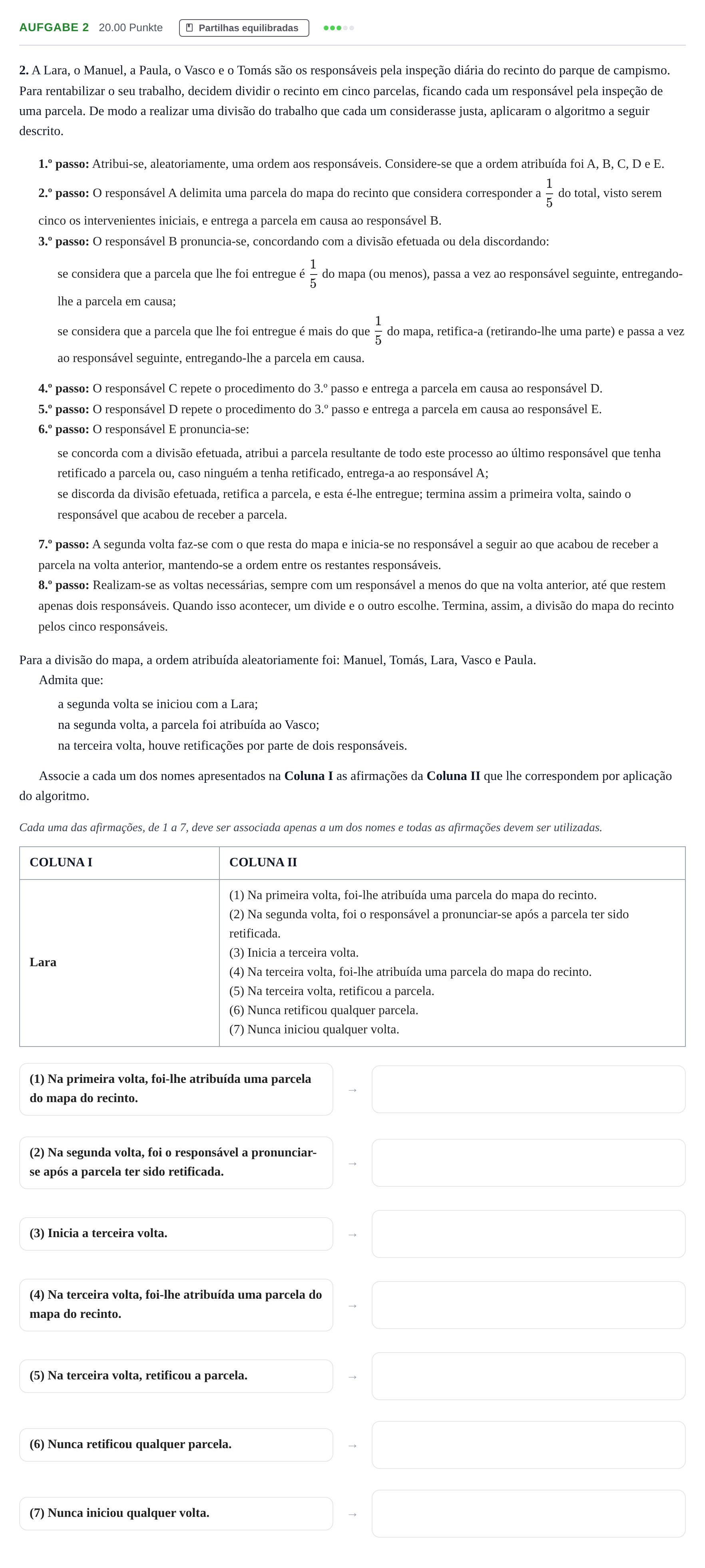 Enunciado: Exercício 2 · Exame Nacional Matemática Aplicada às Ciências Sociais 2.ª fase 2022