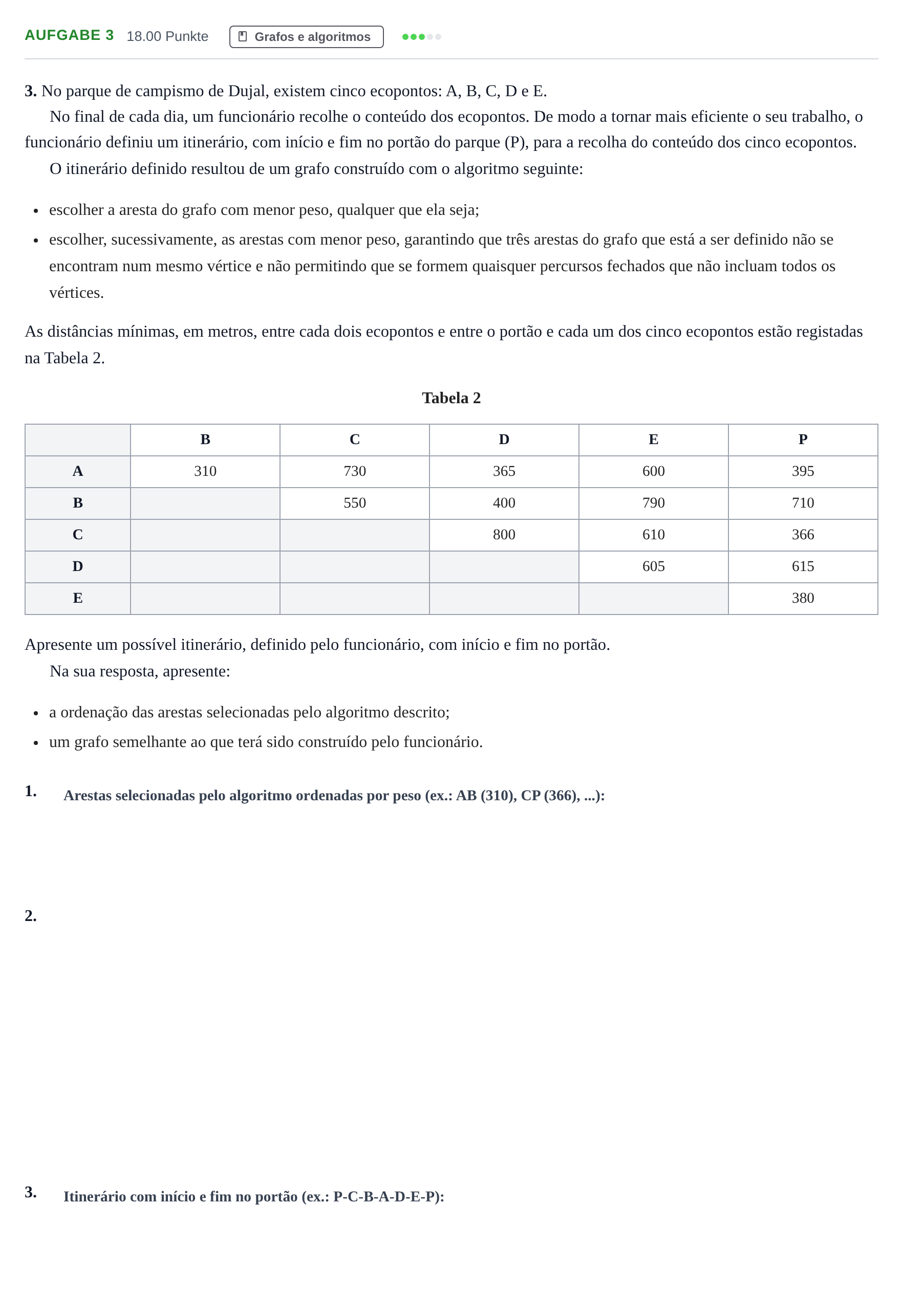 Enunciado: Exercício 3 · Exame Nacional Matemática Aplicada às Ciências Sociais 2.ª fase 2022