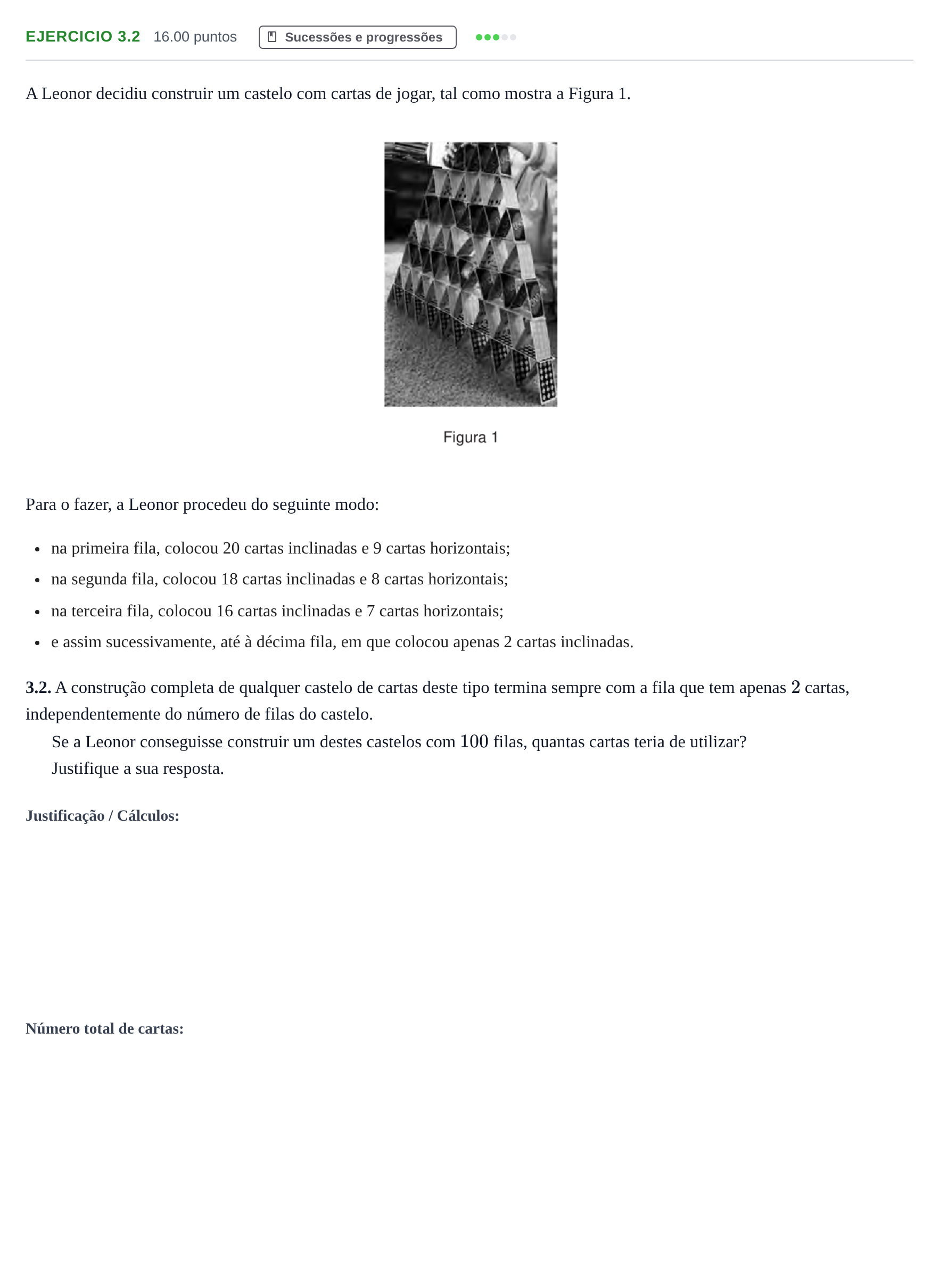 Enunciado: Exercício 3.2 · Exame Nacional Matemática B 1.ª fase 2022