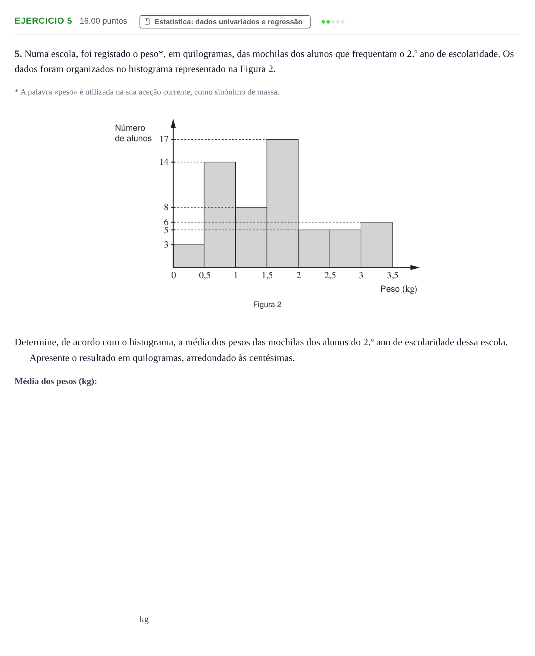 Enunciado: Exercício 5 · Exame Nacional Matemática B 1.ª fase 2022