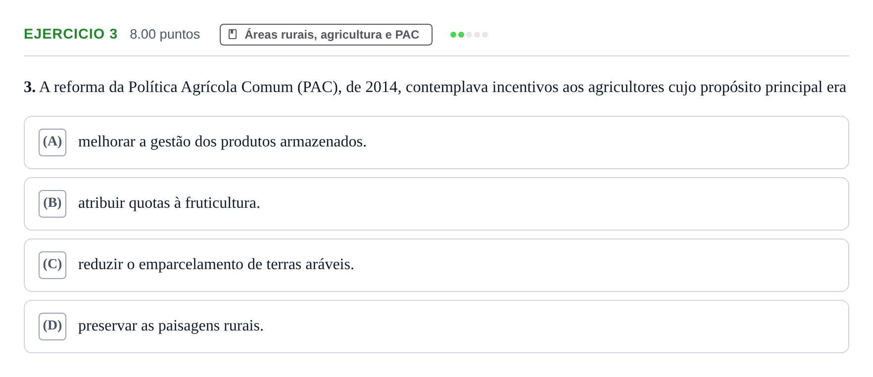 Enunciado: Exercício 3 · Exame Nacional Geografia A 2.ª fase 2022