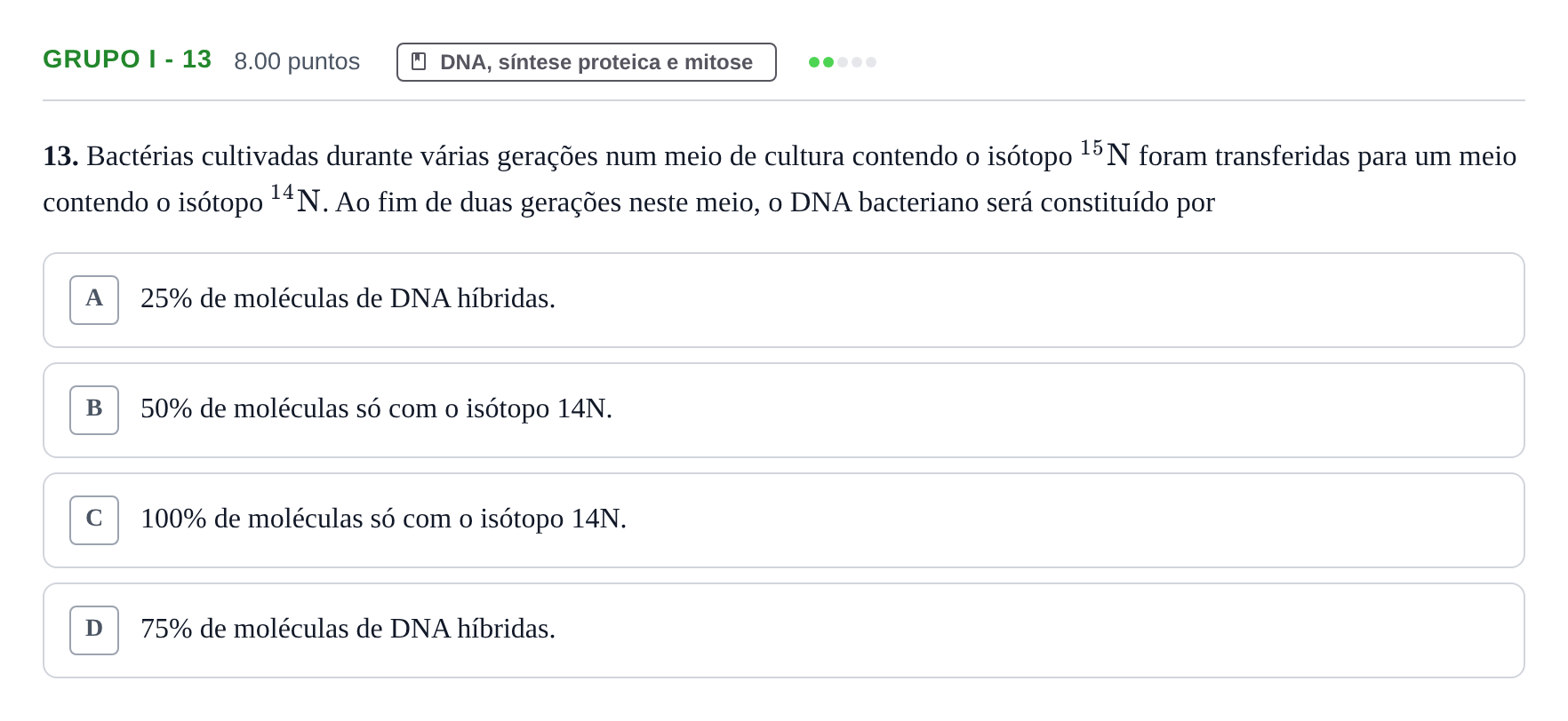 Enunciado: Grupo I - 13 · Exame Nacional Biologia e Geologia Época especial 2021