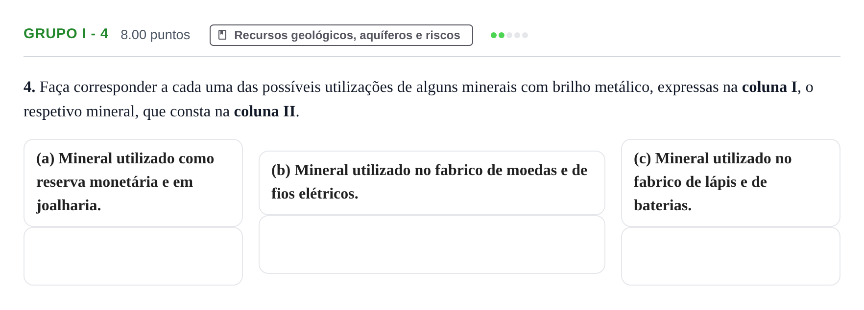 Enunciado: Grupo I - 4 · Exame Nacional Biologia e Geologia Época especial 2021
