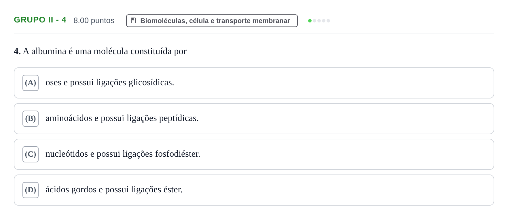 Enunciado: Grupo II - 4 · Exame Nacional Biologia e Geologia Época especial 2021