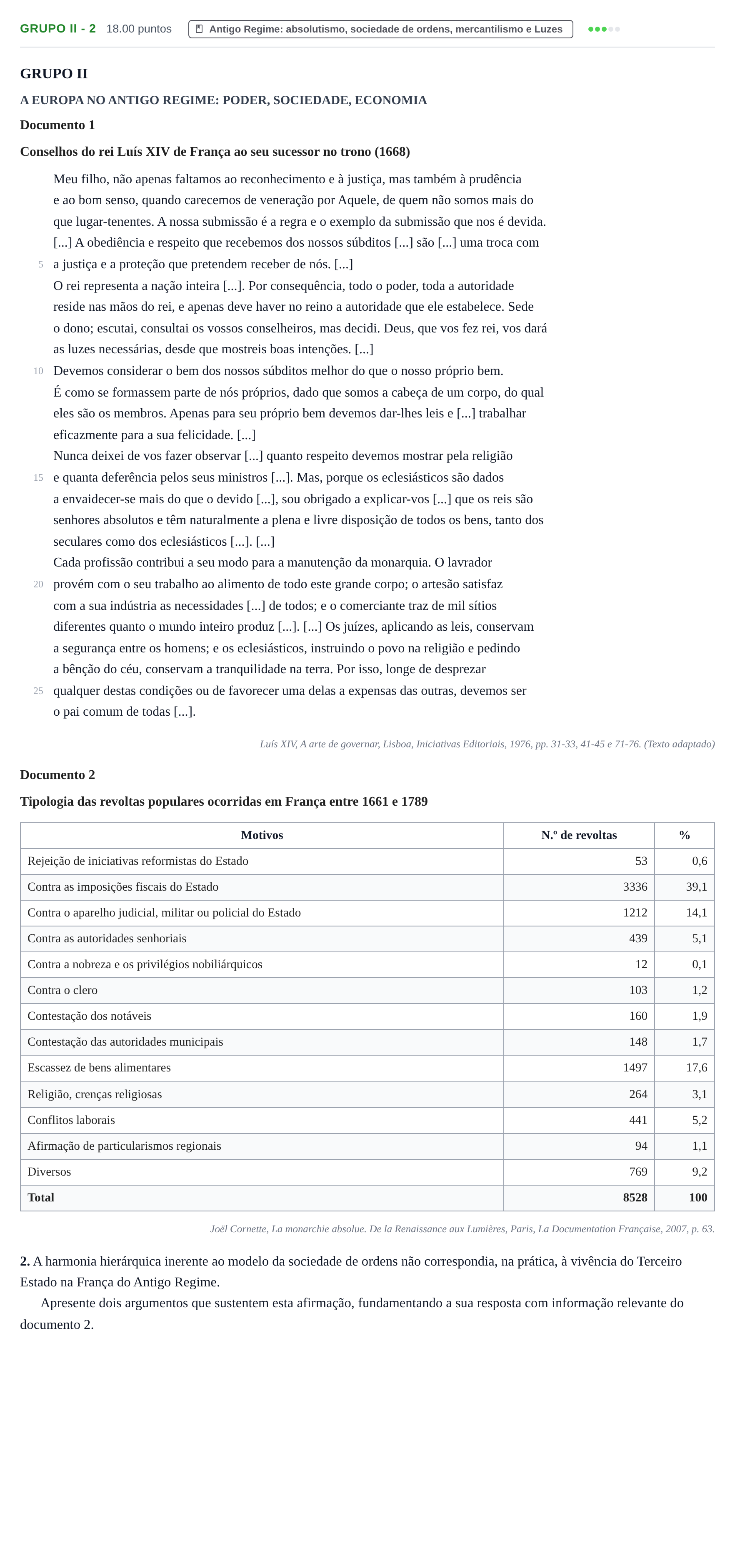 Enunciado: Grupo II - 2 · Exame Nacional História A 2.ª fase 2021