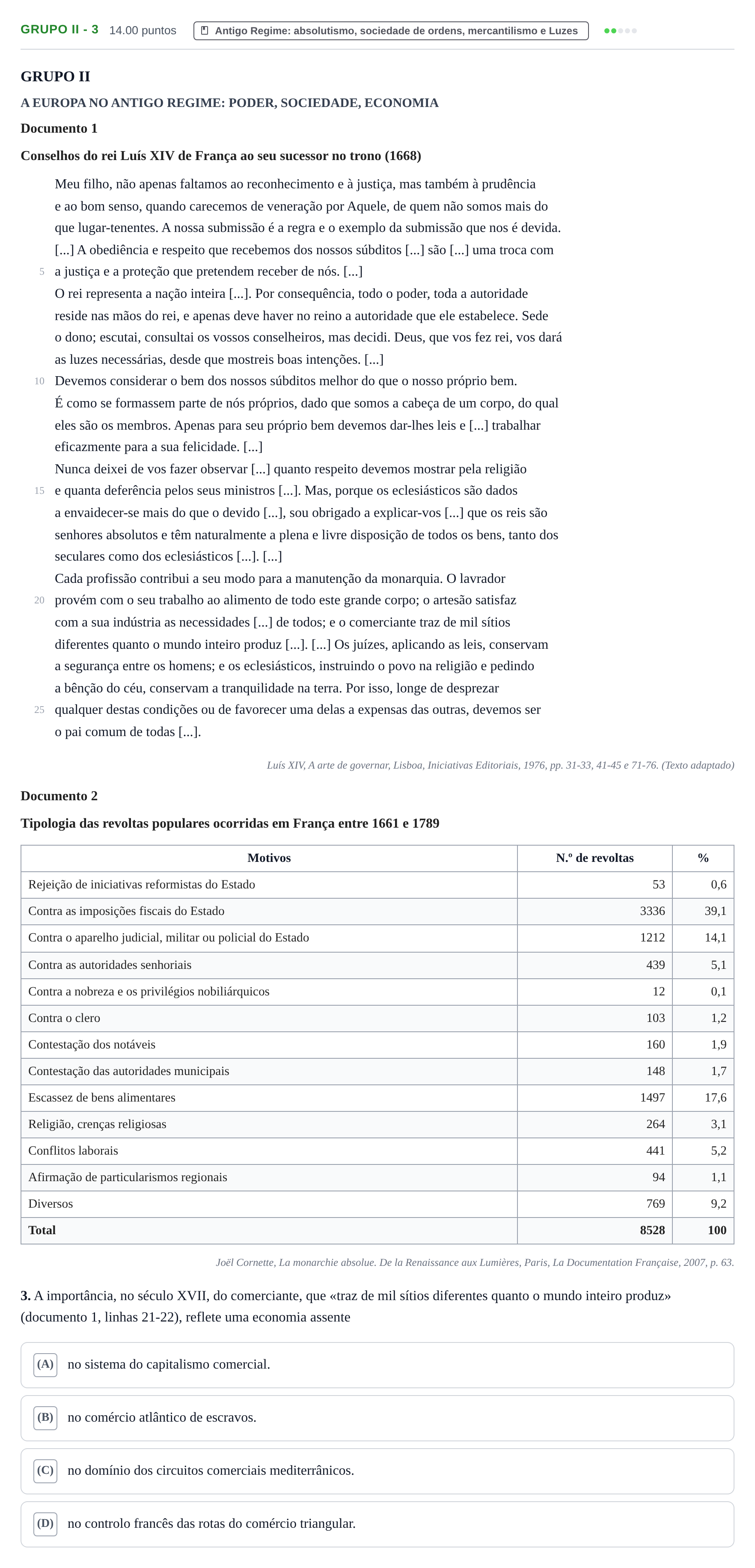 Enunciado: Grupo II - 3 · Exame Nacional História A 2.ª fase 2021