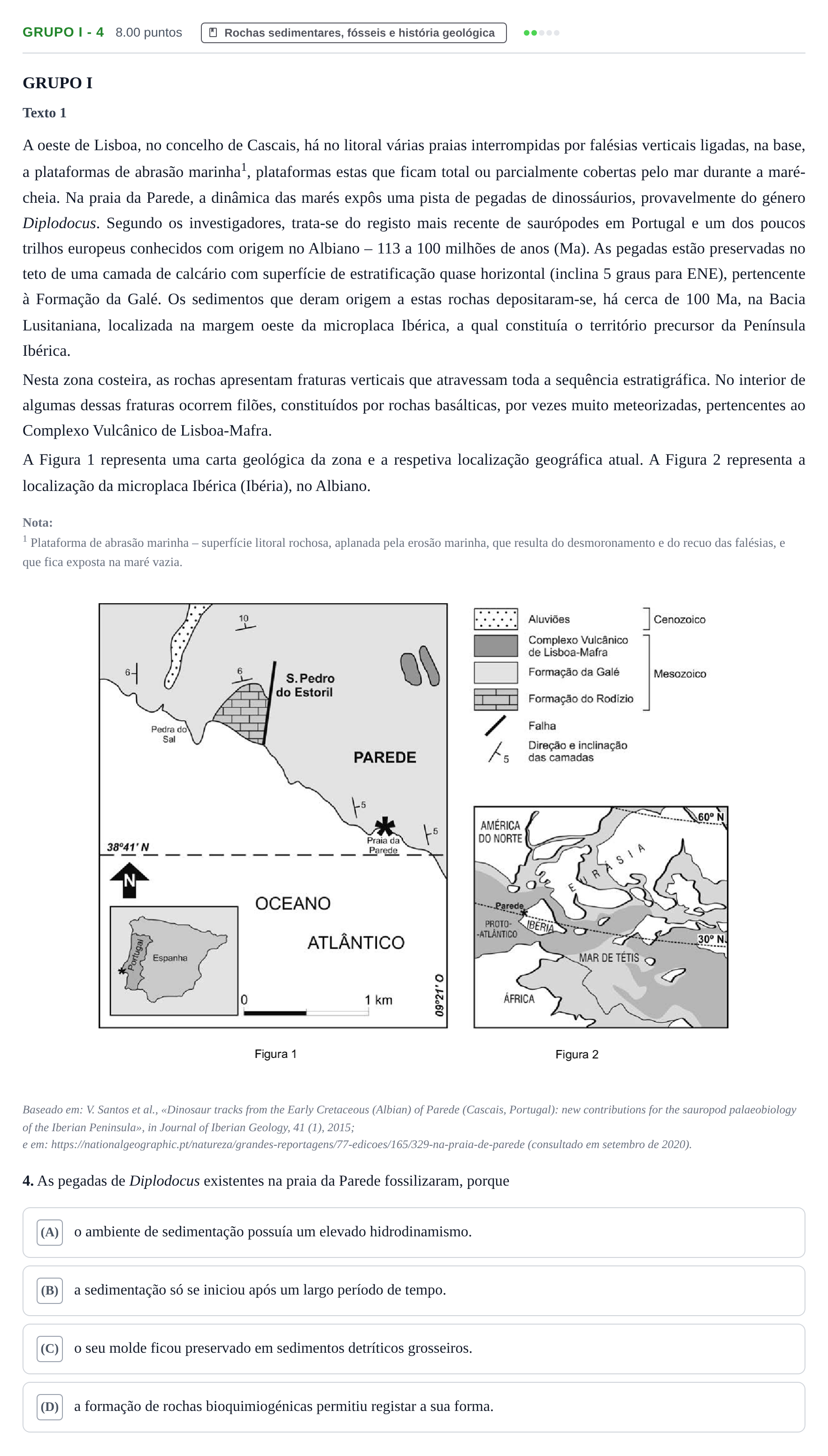 Enunciado: Grupo I - 4 · Exame Nacional Biologia e Geologia 1.ª fase 2021