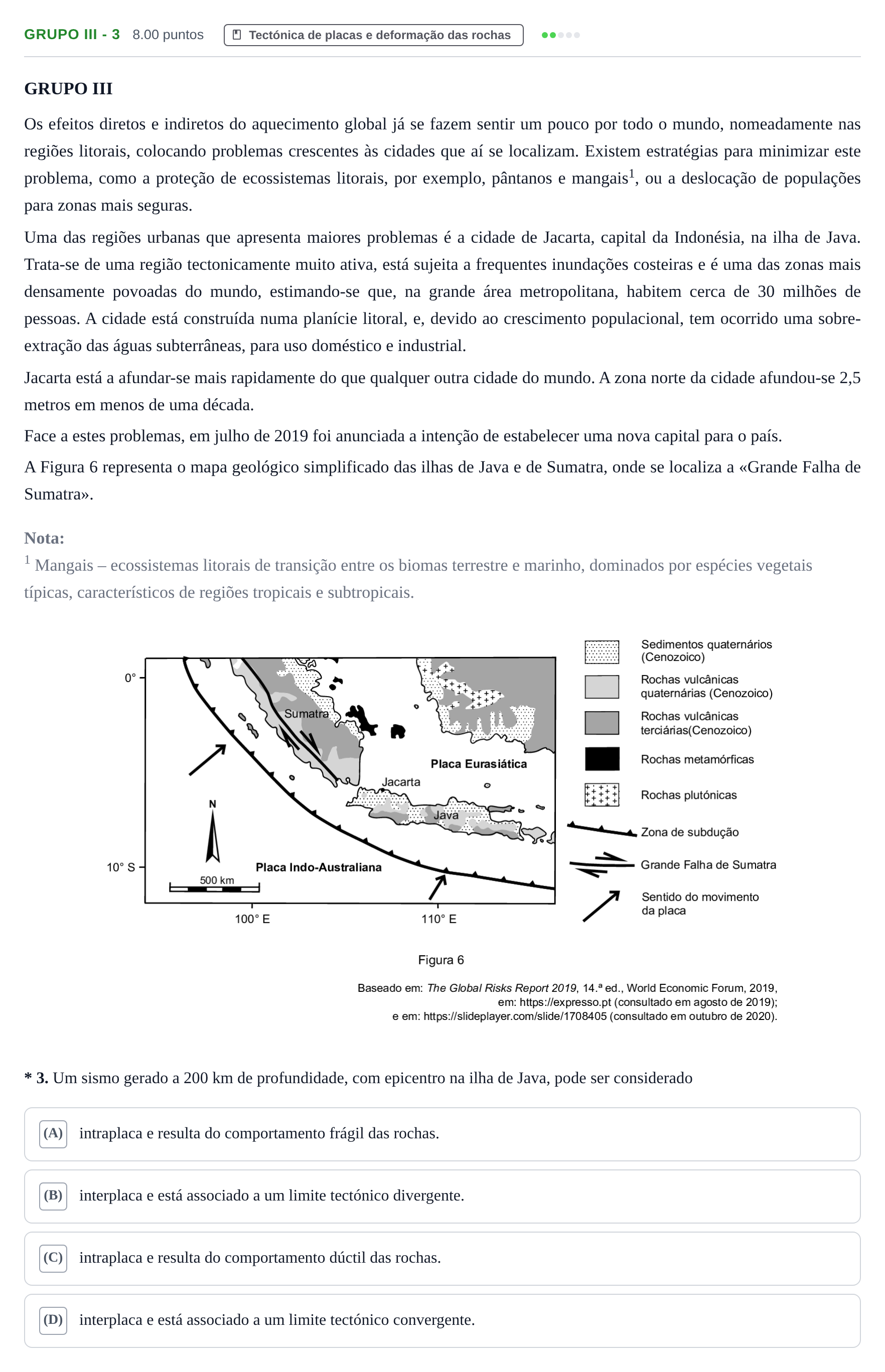 Enunciado: Grupo III - 3 · Exame Nacional Biologia e Geologia 1.ª fase 2021
