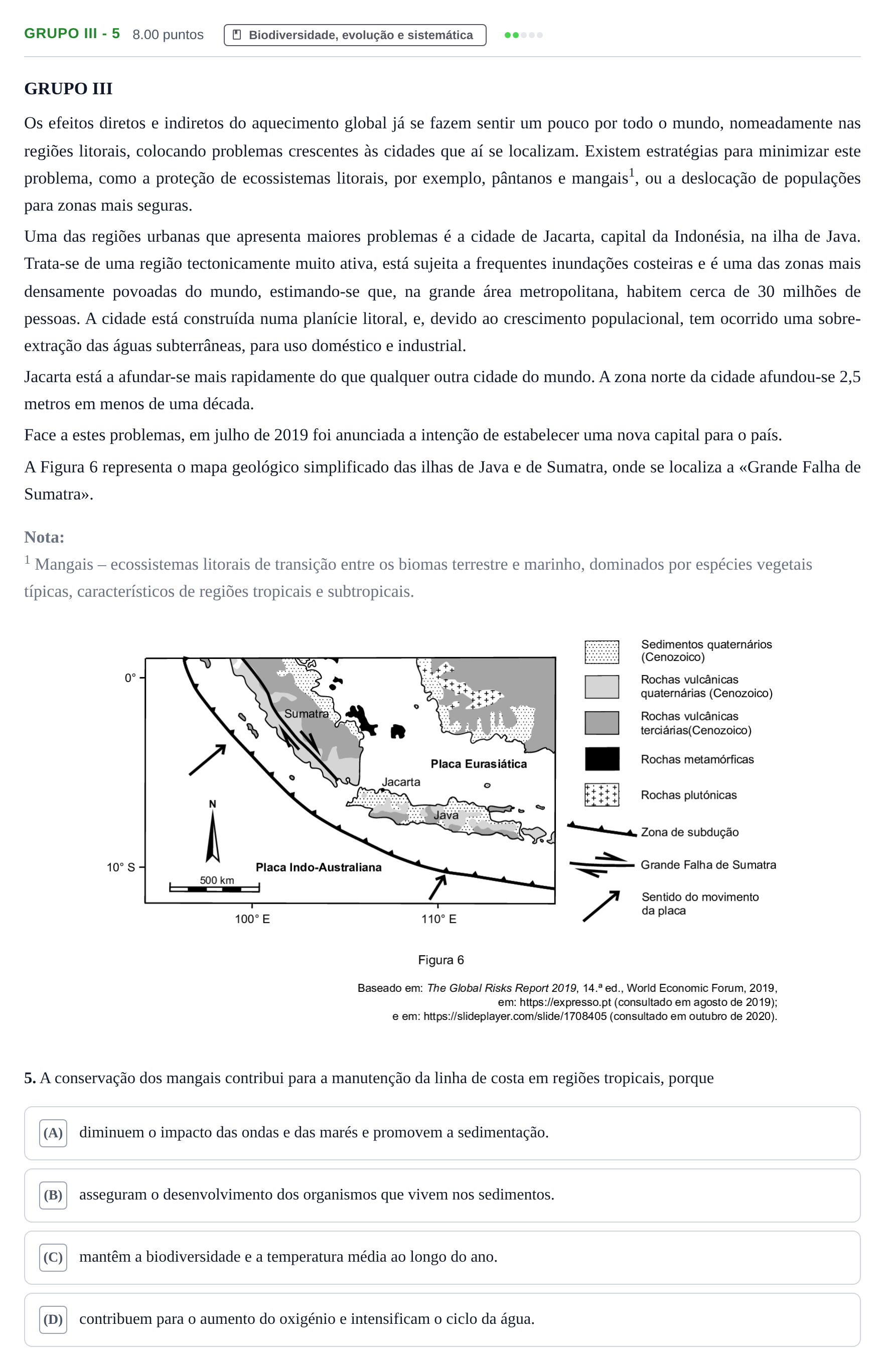 Enunciado: Grupo III - 5 · Exame Nacional Biologia e Geologia 1.ª fase 2021