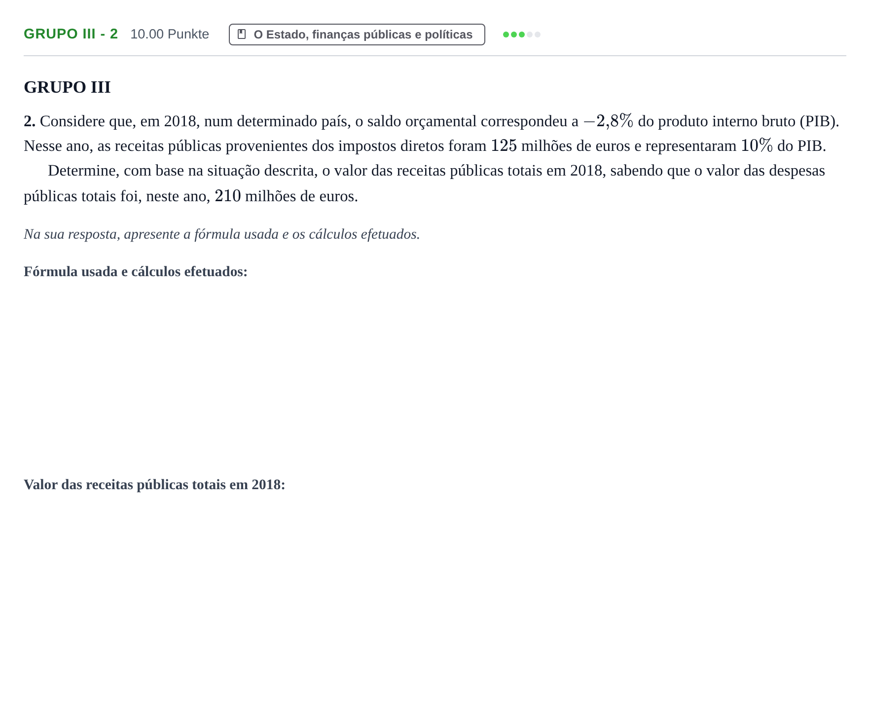 Enunciado: Grupo III - 2 · Exame Nacional Economia A 1.ª fase 2021