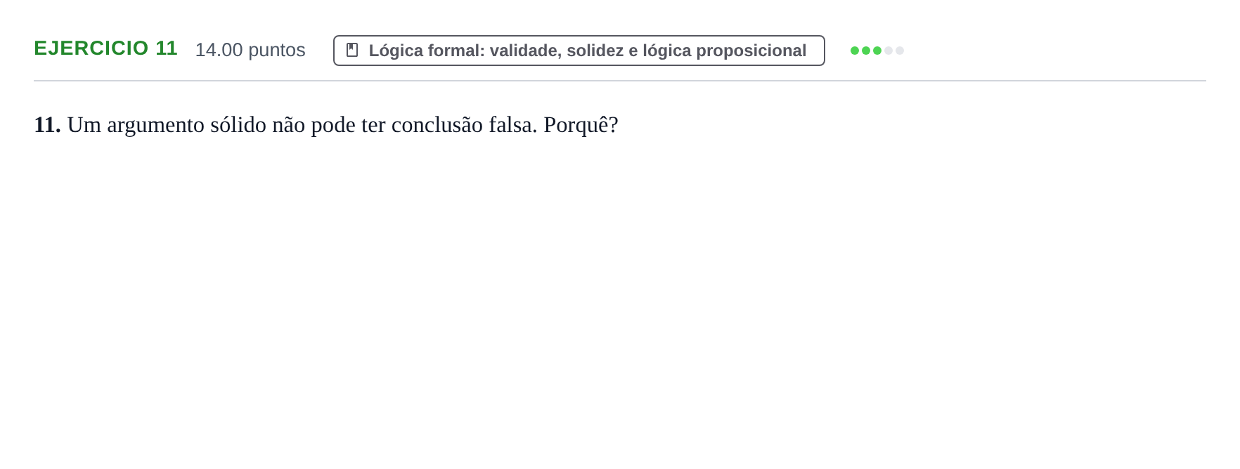 Enunciado: Exercício 11 · Exame Nacional Filosofia 1.ª fase 2021