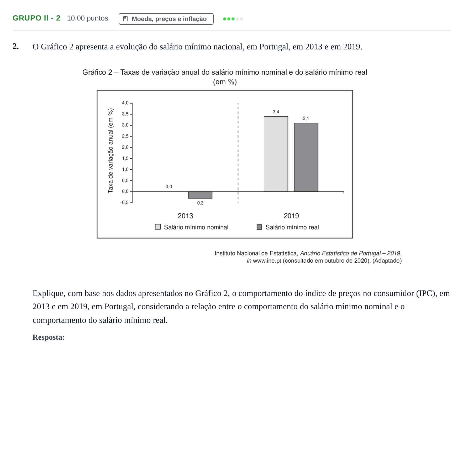 Enunciado: Grupo II - 2 · Exame Nacional Economia A 2.ª fase 2021