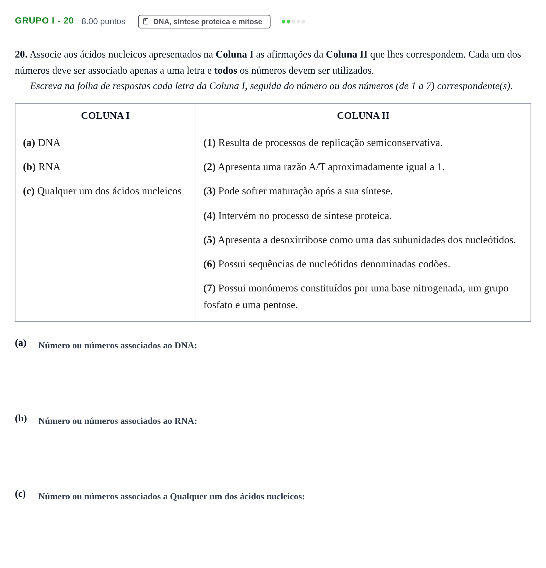 Enunciado: Grupo I - 20 · Exame Nacional Biologia e Geologia 2.ª fase 2021