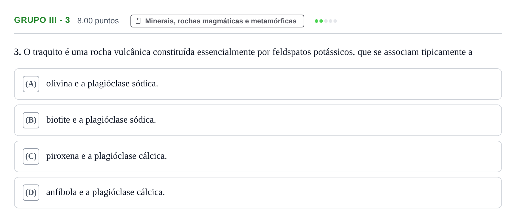 Enunciado: Grupo III - 3 · Exame Nacional Biologia e Geologia 2.ª fase 2021