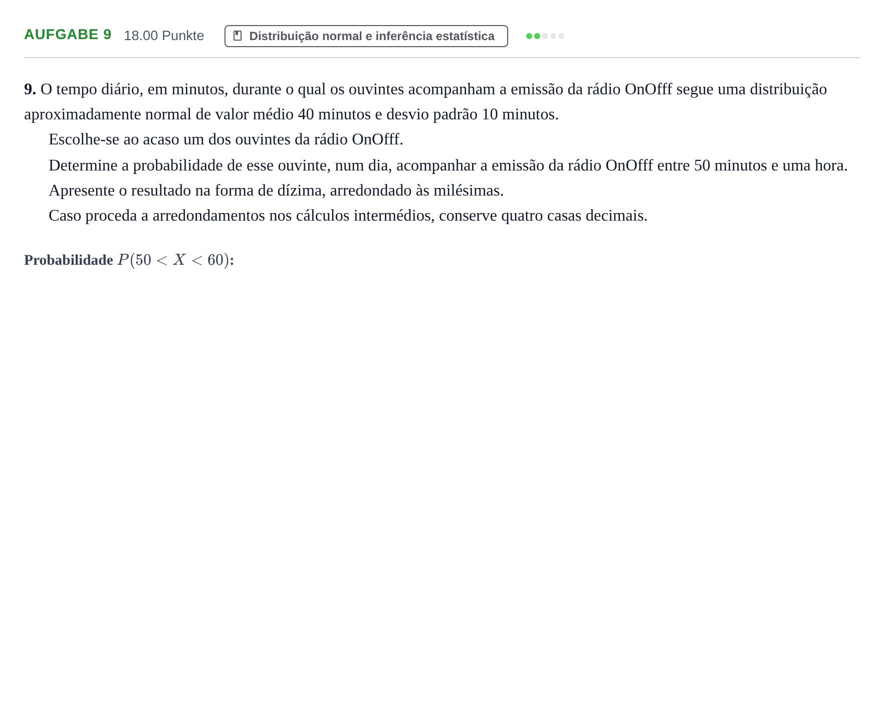 Enunciado: Exercício 9 · Exame Nacional Matemática Aplicada às Ciências Sociais Época especial 2021