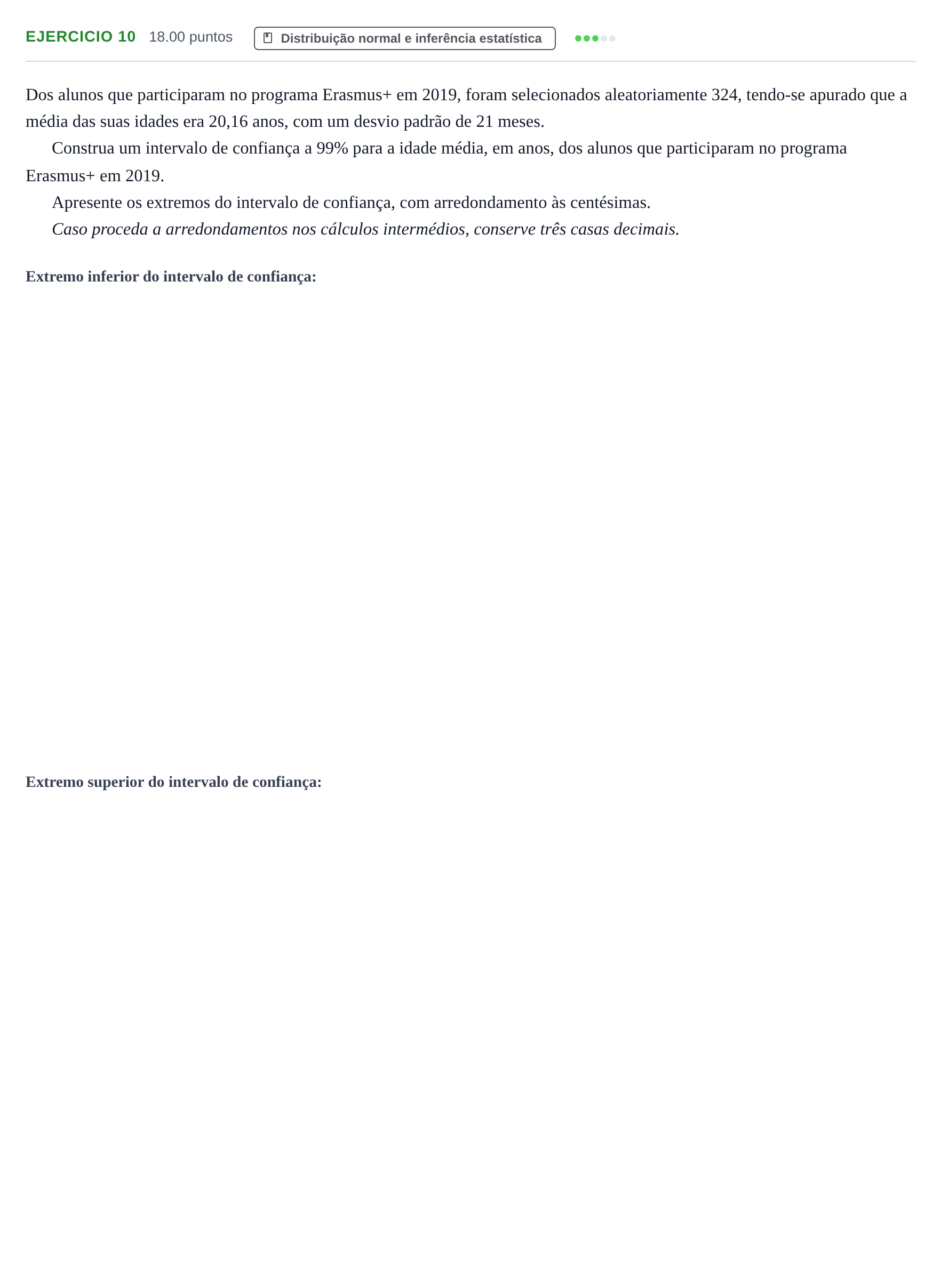 Enunciado: Exercício 10 · Exame Nacional Matemática Aplicada às Ciências Sociais 2.ª fase 2021