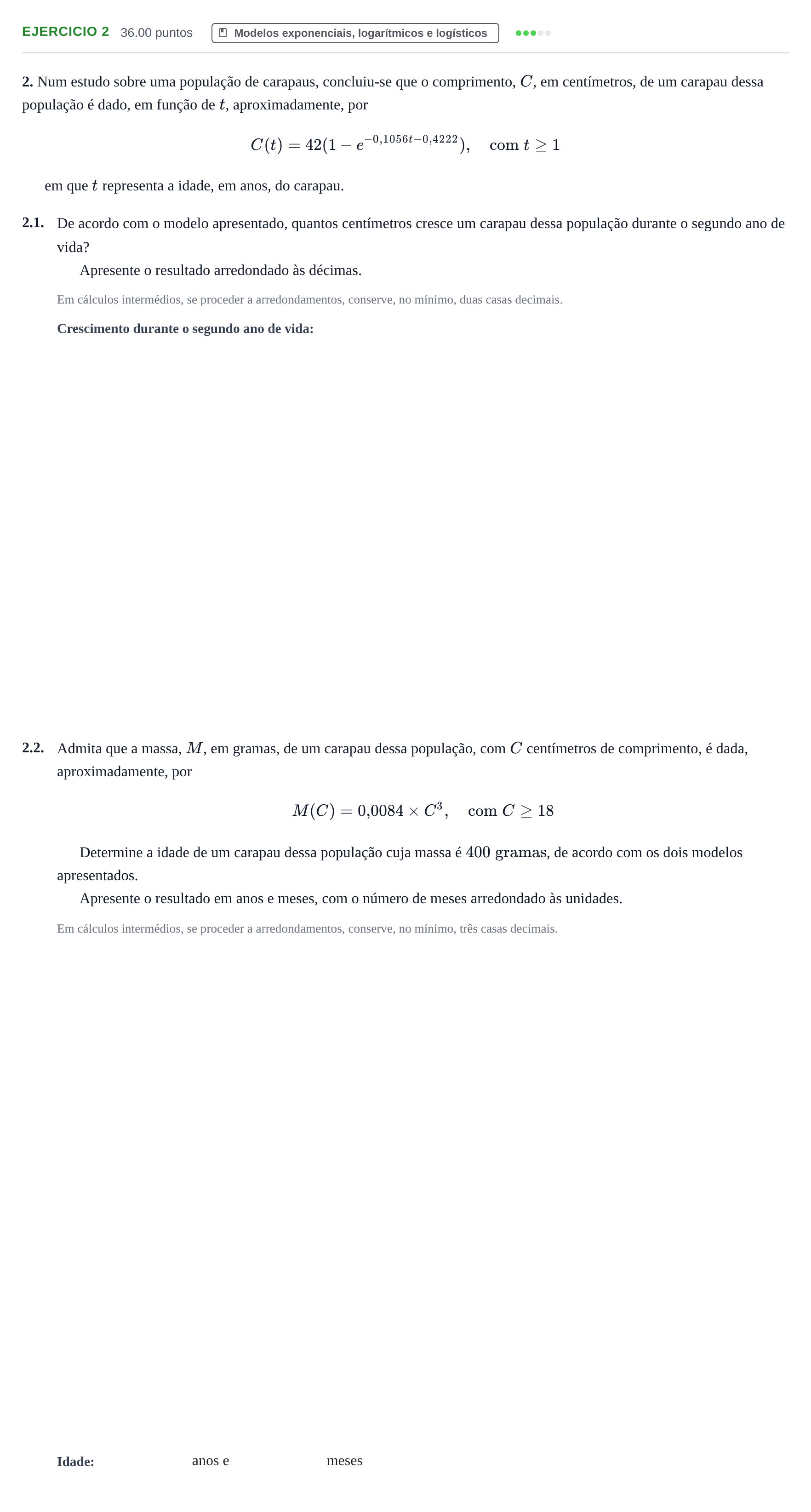 Enunciado: Exercício 2 · Exame Nacional Matemática B 2.ª fase 2021