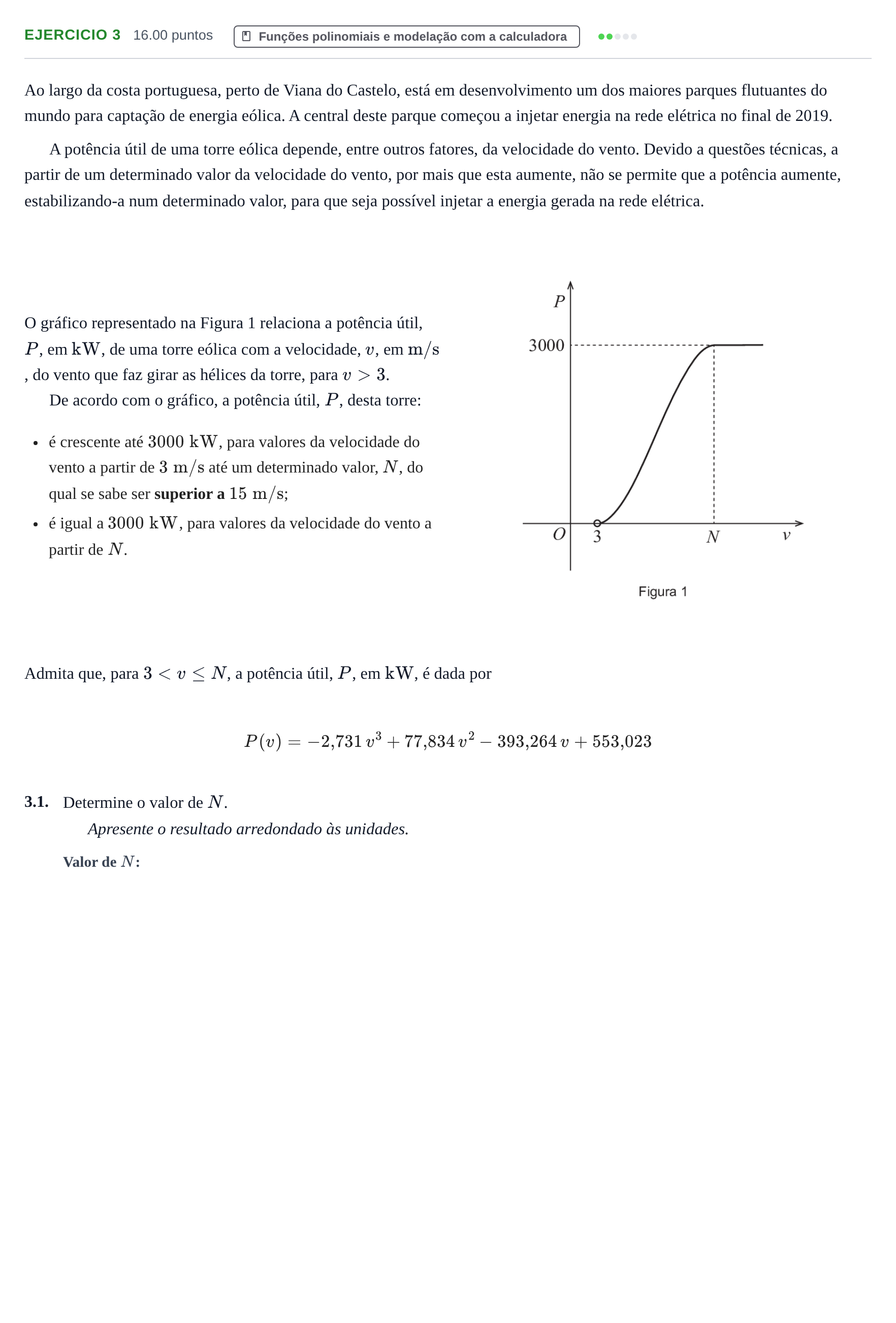 Enunciado: Exercício 3 - Funções polinomiais · Exame Nacional Matemática B 2.ª fase 2021