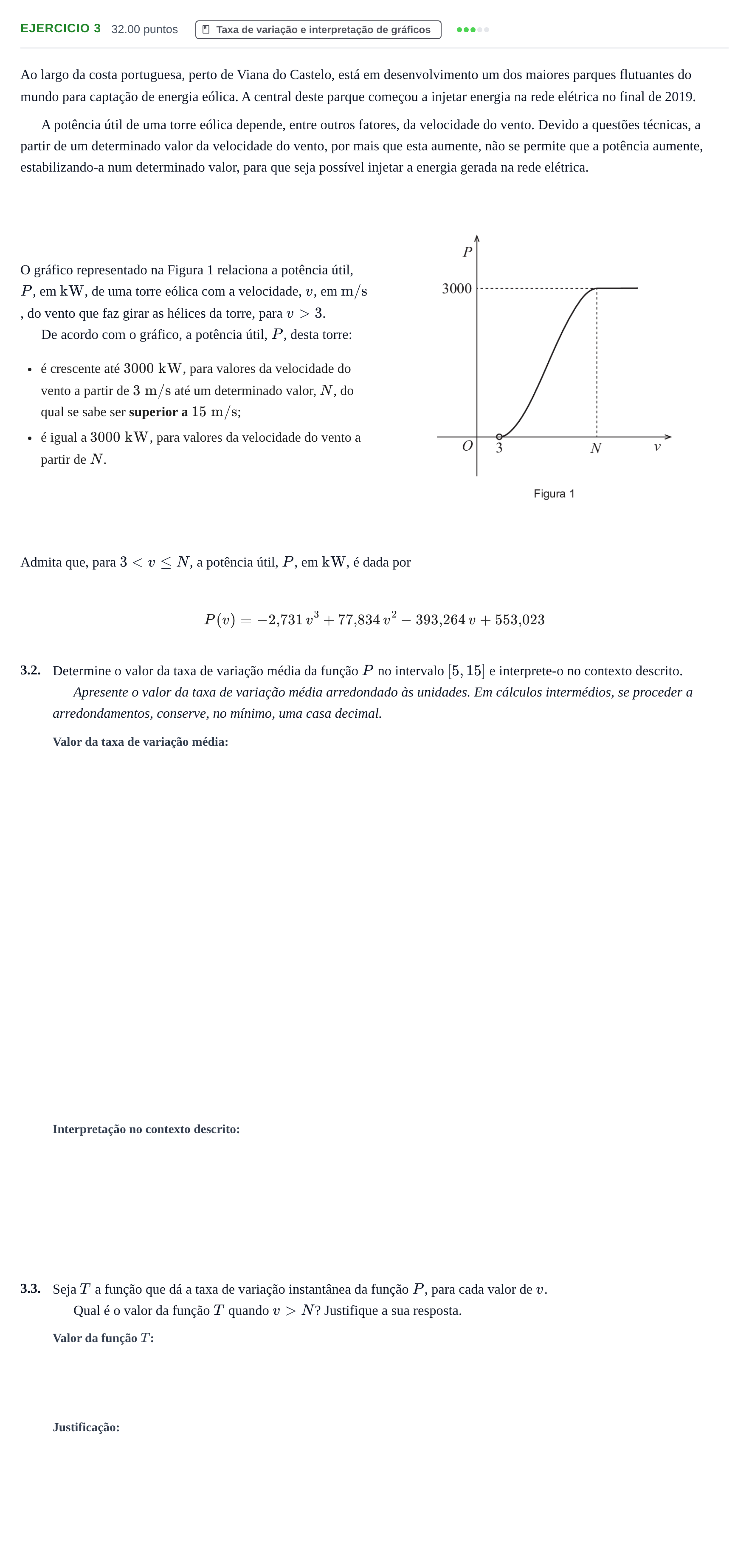 Enunciado: Exercício 3 - Taxa de variação · Exame Nacional Matemática B 2.ª fase 2021