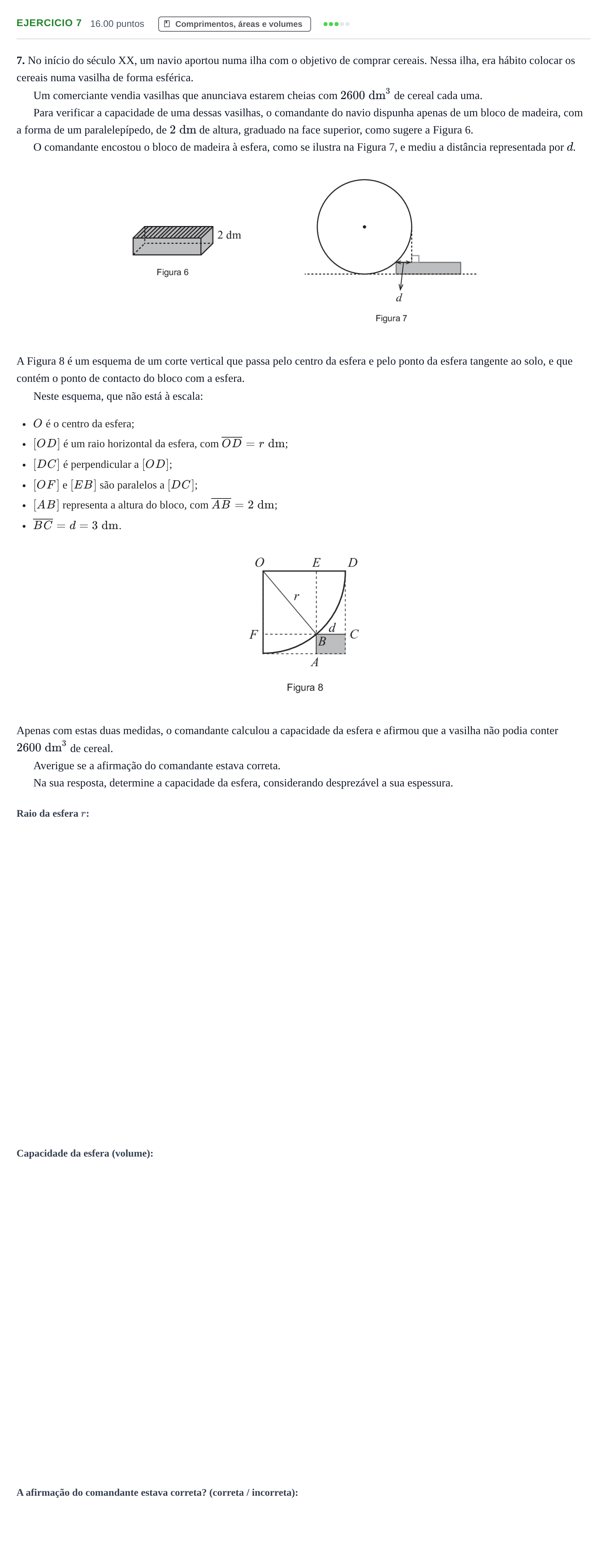 Enunciado: Exercício 7 · Exame Nacional Matemática B 2.ª fase 2021