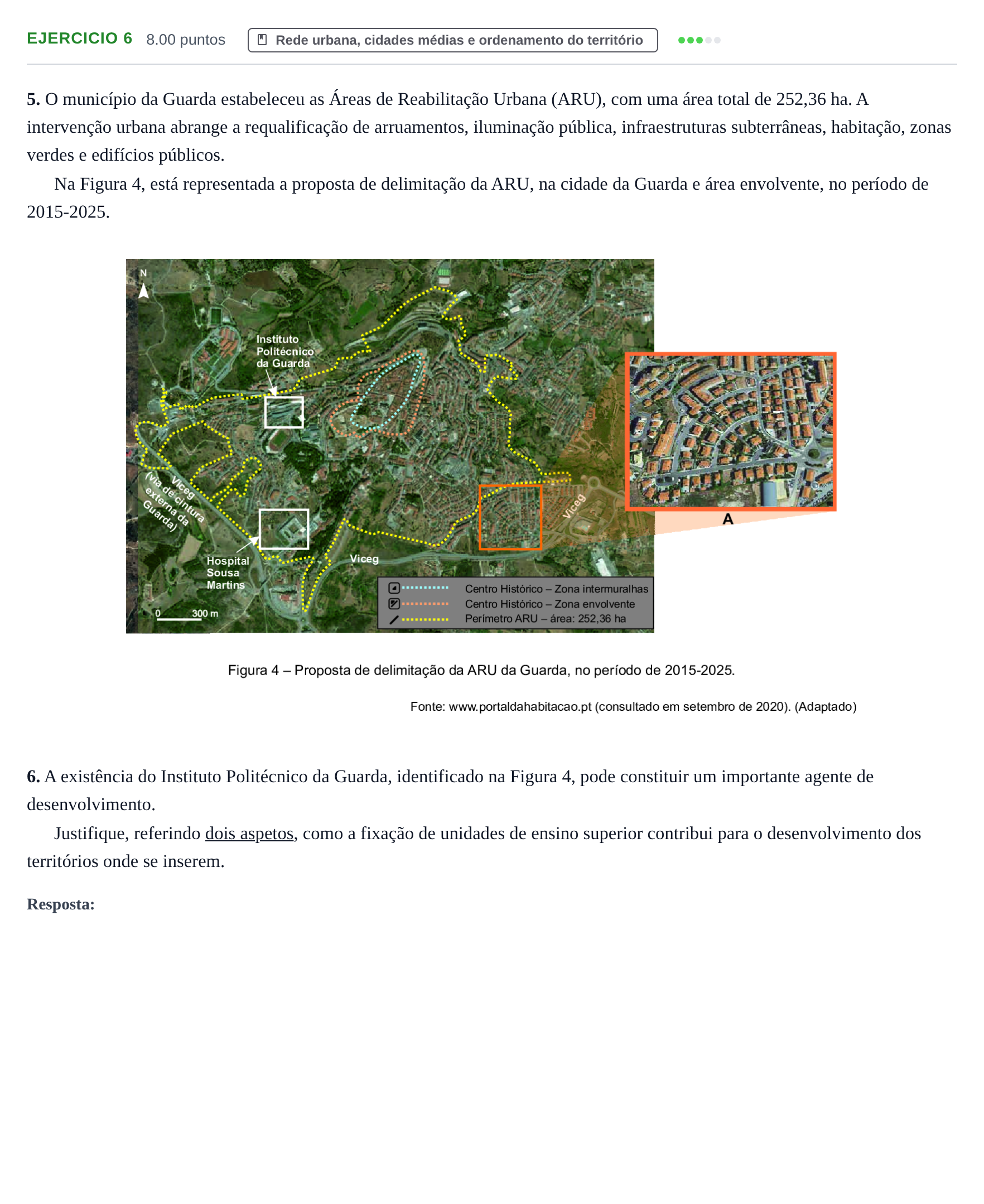 Enunciado: Exercício 6 · Exame Nacional Geografia A 1.ª fase 2021