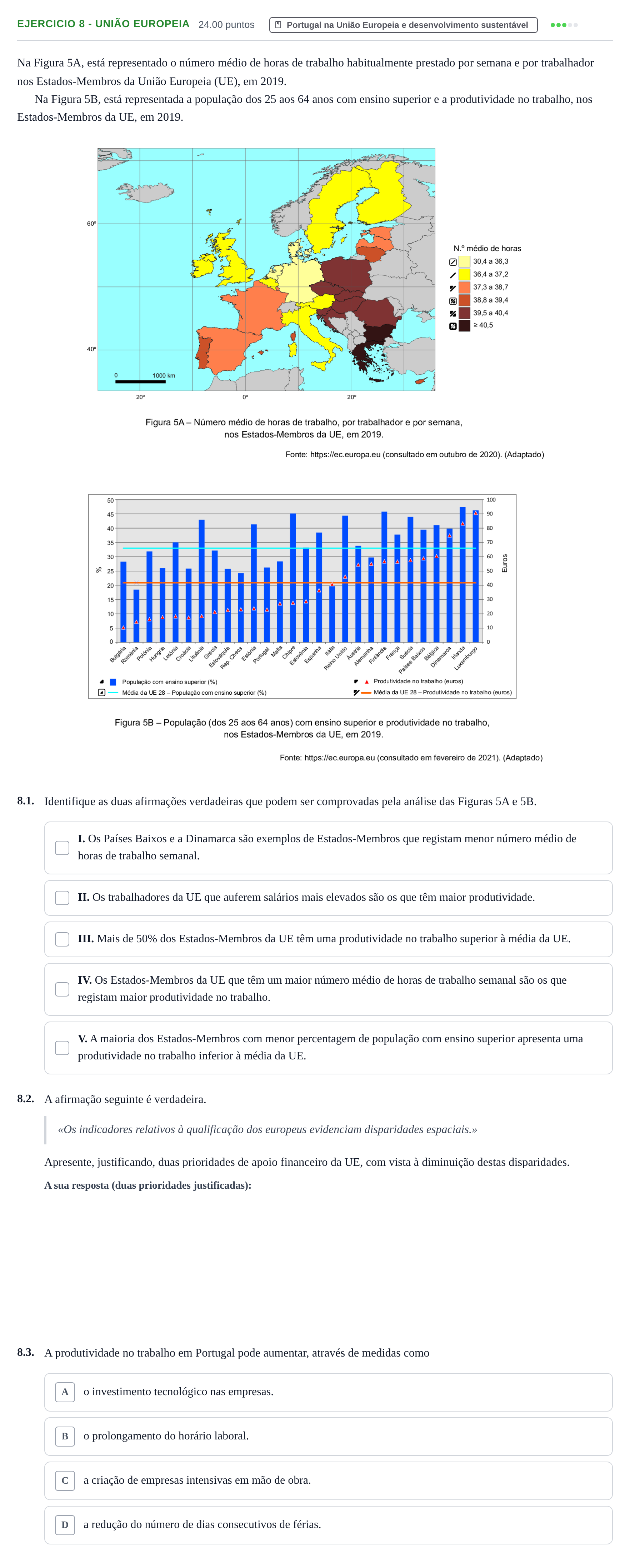 Enunciado: Exercício 8 - União Europeia · Exame Nacional Geografia A 1.ª fase 2021