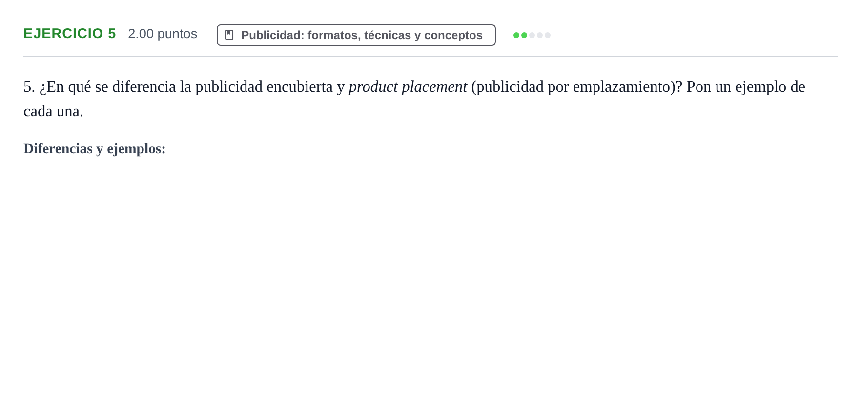 Enunciado: Problema 5 · Cultura Audiovisual II PAU Castilla y León Extraordinaria 2022