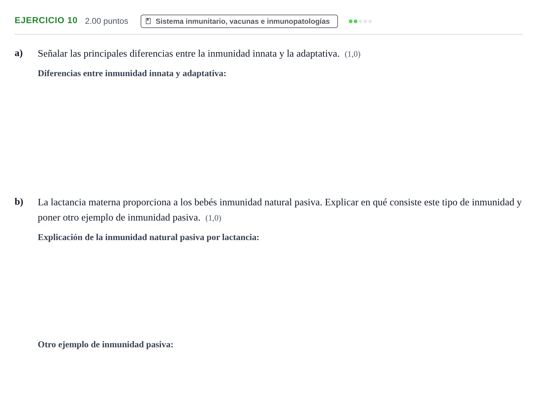 Enunciado: Problema 10 · Biología PAU Castilla y León Ordinaria 2022