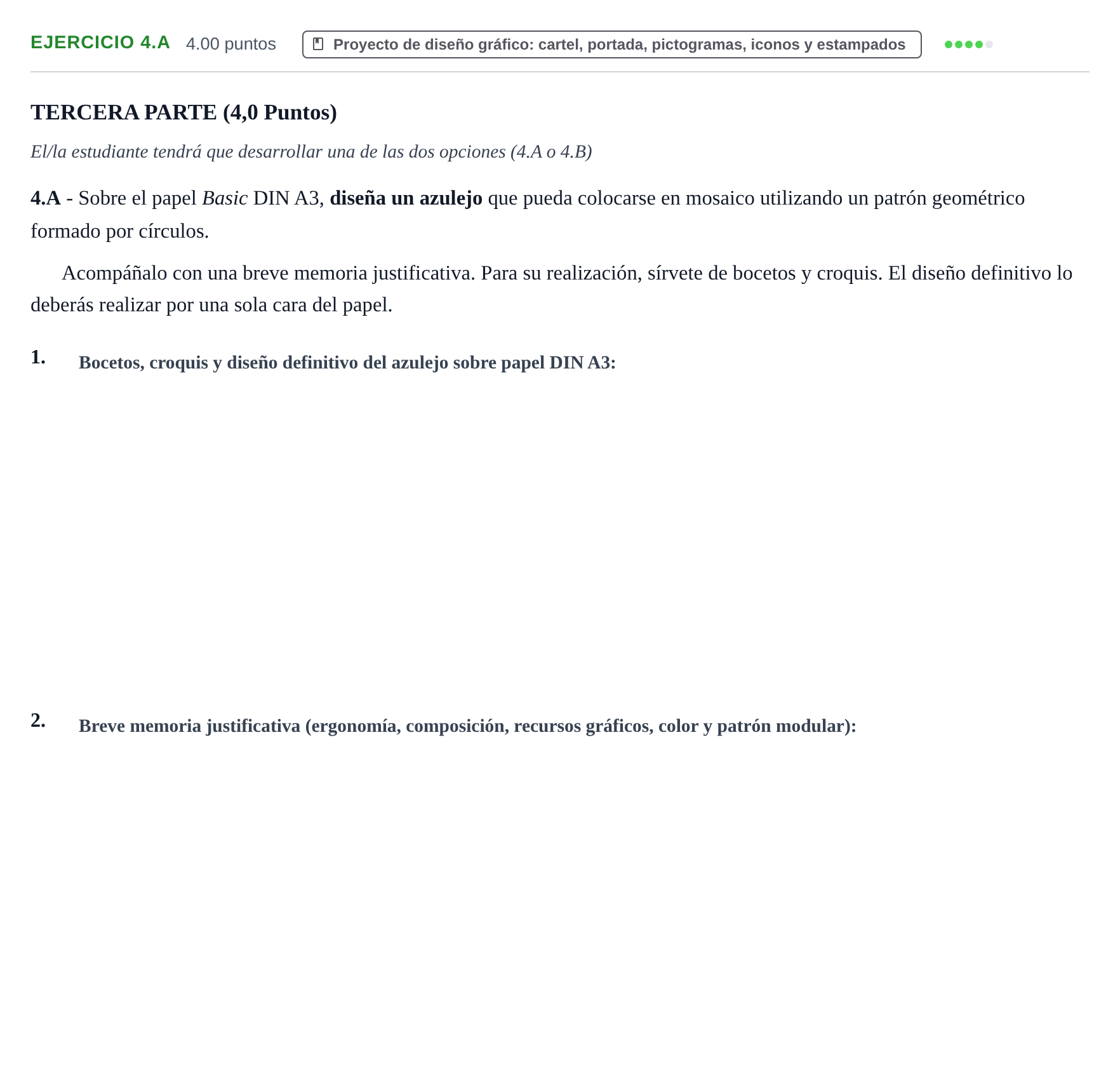Enunciado: Ejercicio 4.A · Diseño PAU Castilla y León Ordinaria 2022