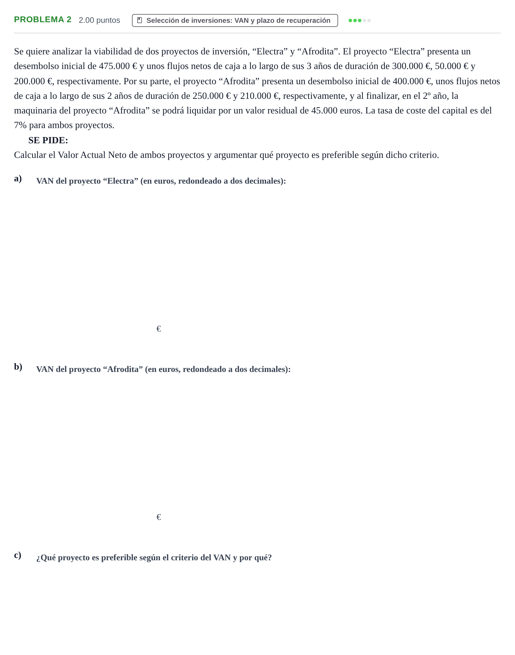 Enunciado: Problema 2 · Empresa y Diseño de Modelos de Negocio PAU Castilla y León Extraordinaria 2022