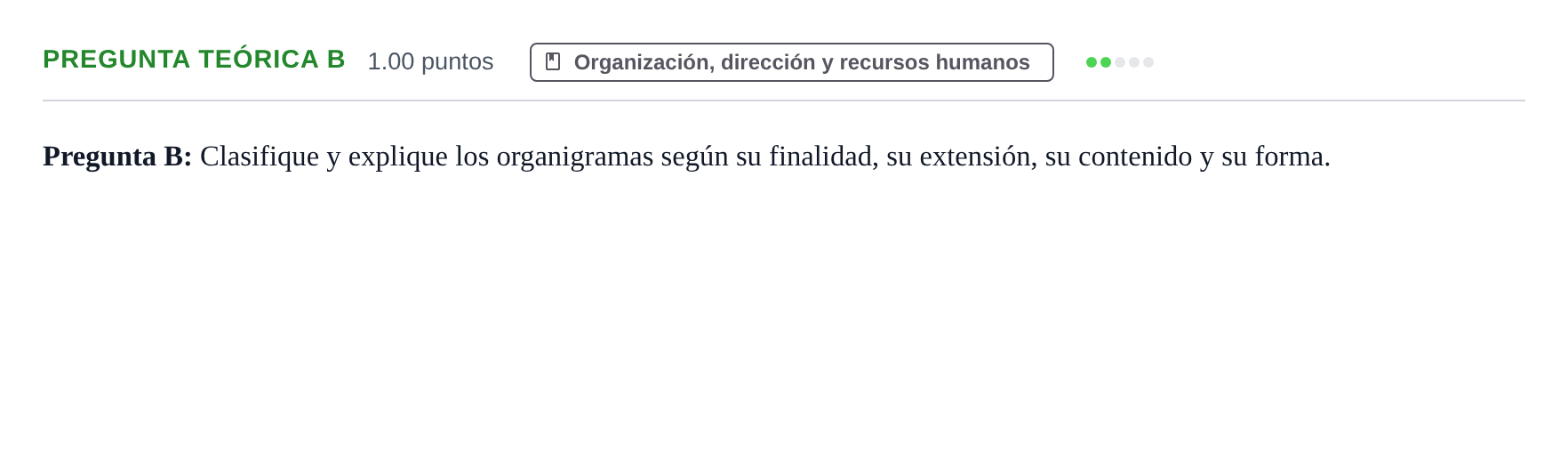Enunciado: Pregunta Teórica B · Empresa y Diseño de Modelos de Negocio PAU Castilla y León Extraordinaria 2022