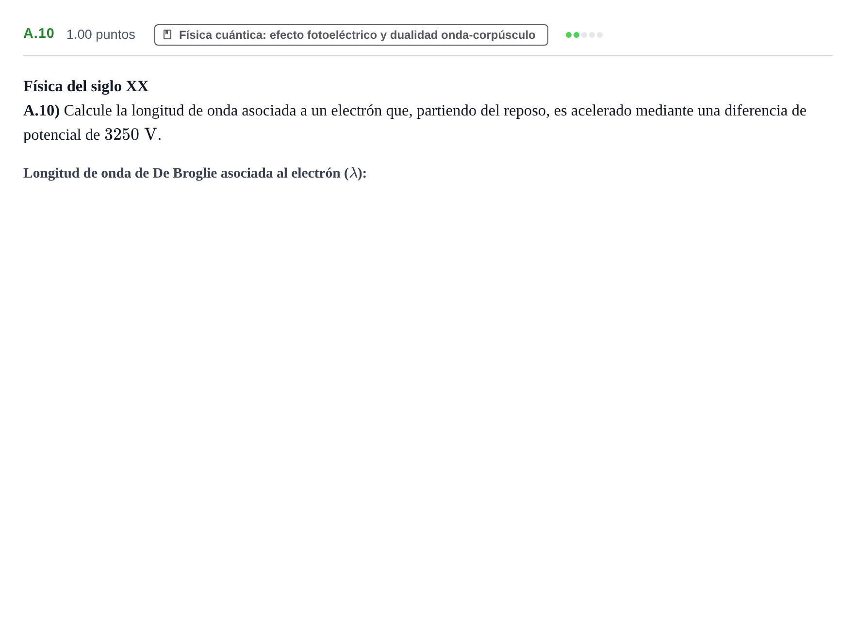 Enunciado: Ejercicio A.10 · Física PAU Castilla y León Extraordinaria 2022
