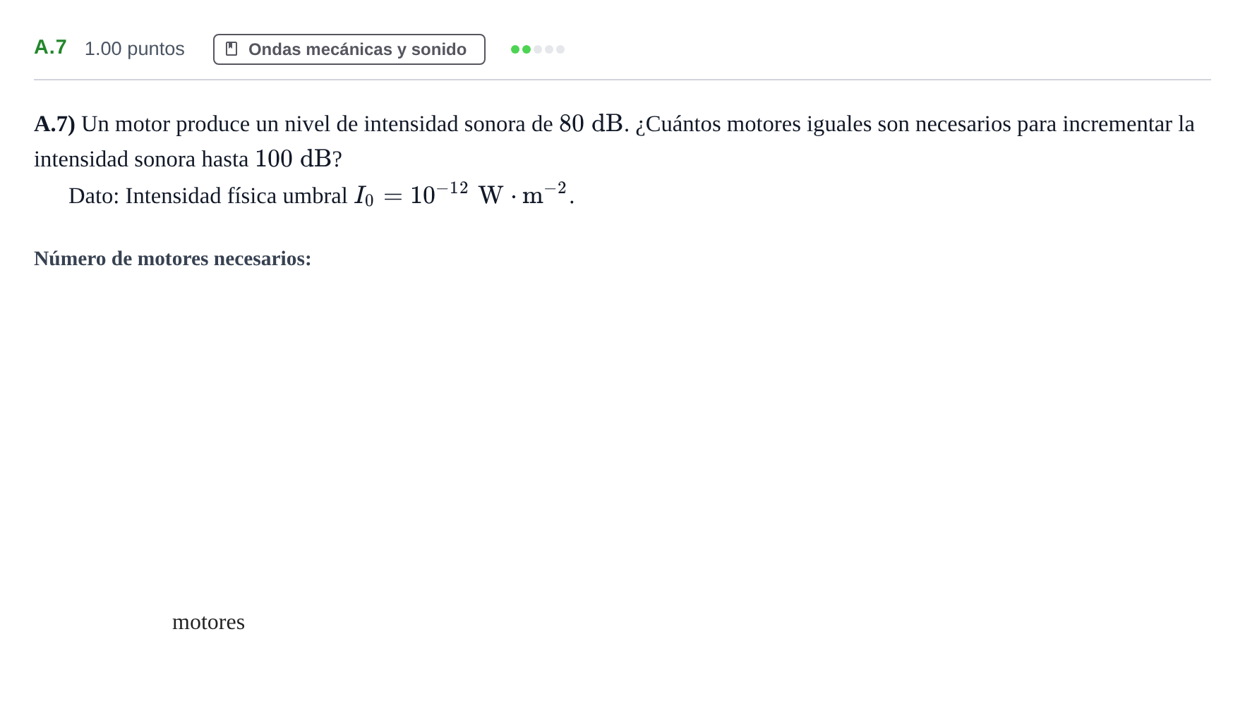 Enunciado: Ejercicio A.7 · Física PAU Castilla y León Ordinaria 2022
