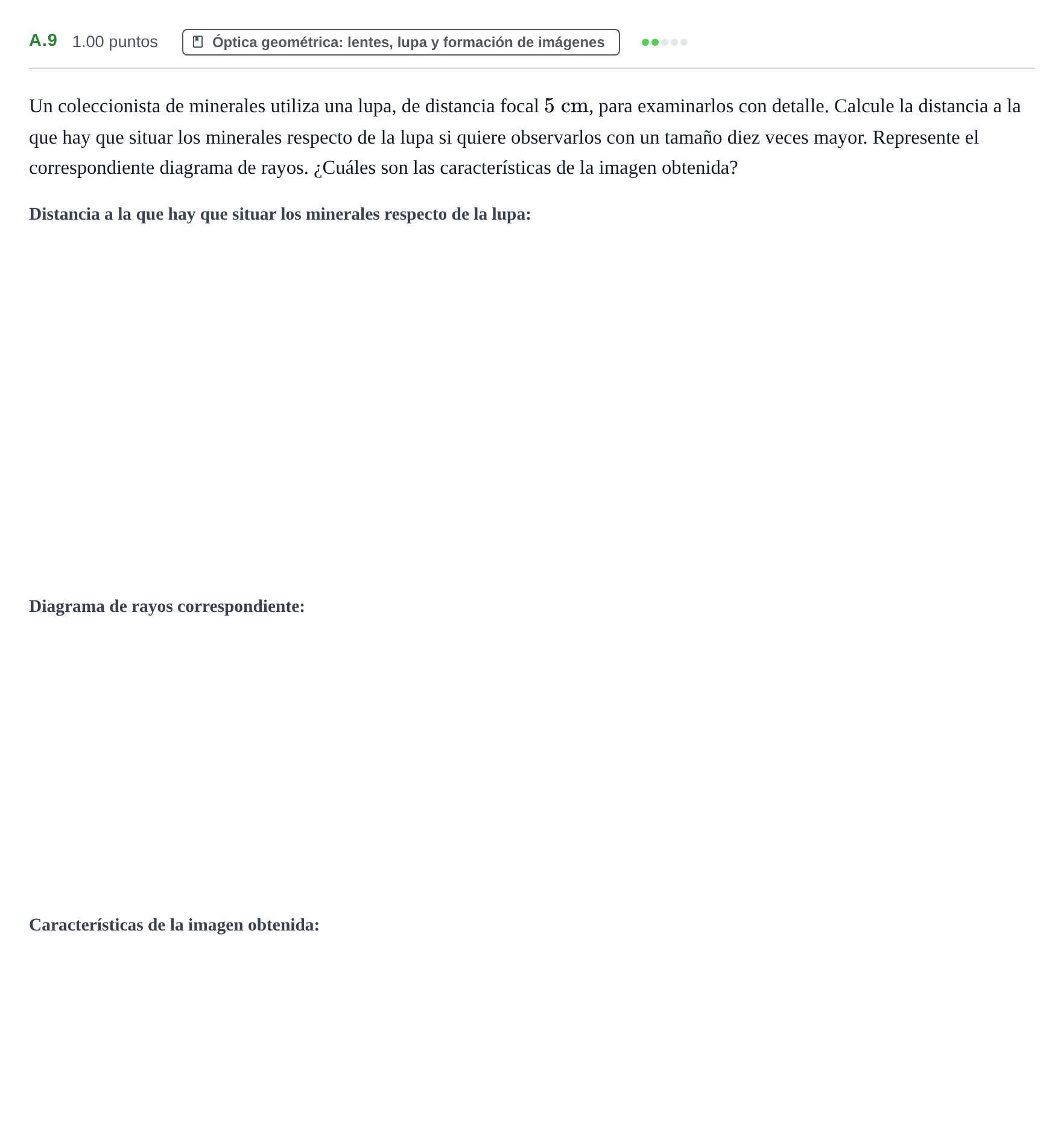 Enunciado: Ejercicio A.9 · Física PAU Castilla y León Ordinaria 2022