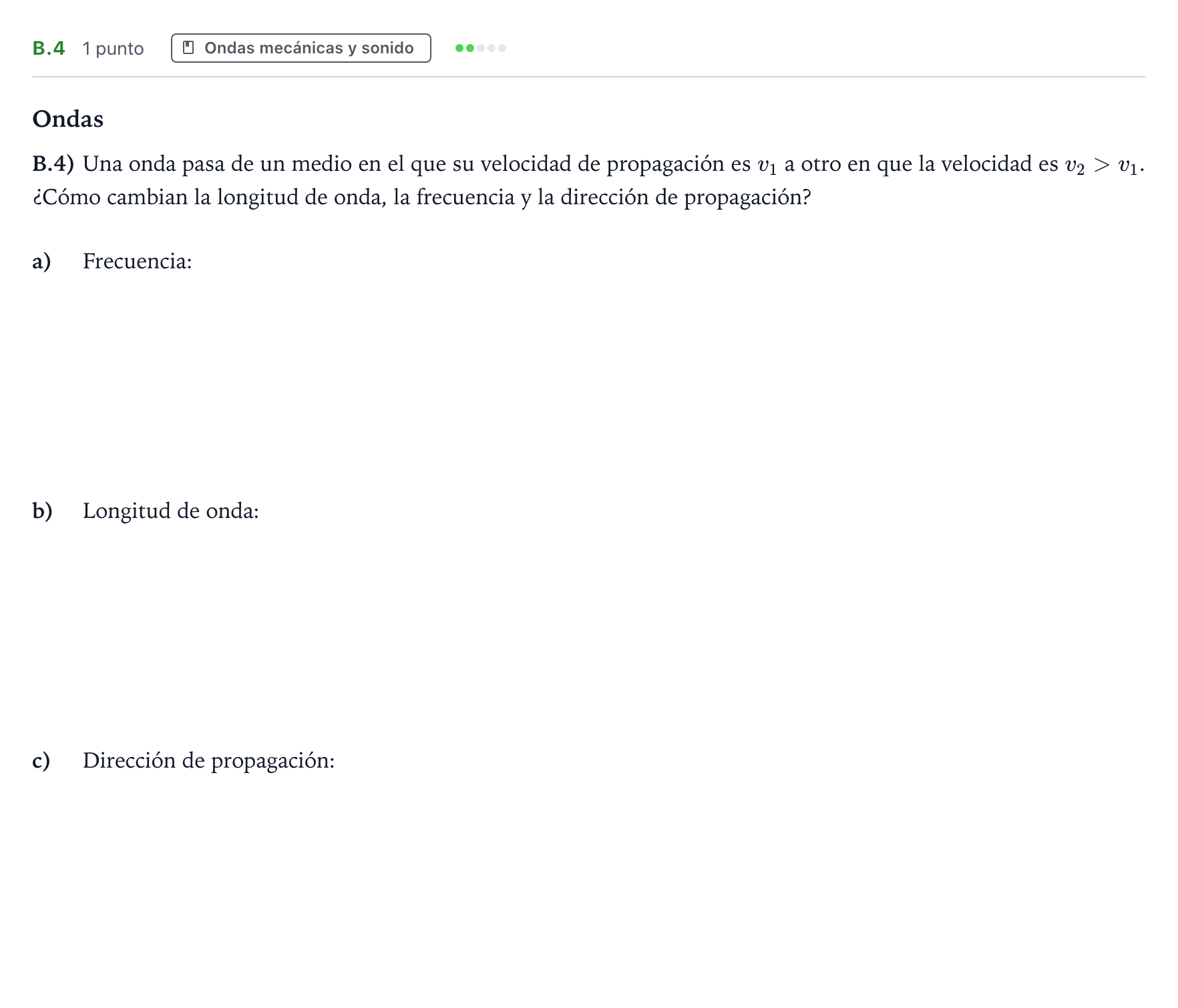 Enunciado: Ejercicio B.4 · Física PAU Castilla y León Ordinaria 2022