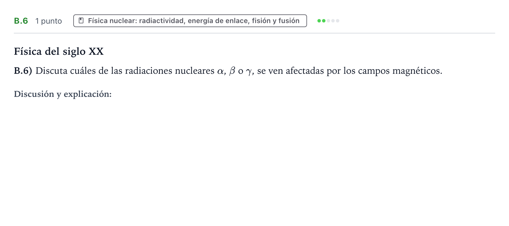 Enunciado: Ejercicio B.6 · Física PAU Castilla y León Ordinaria 2022