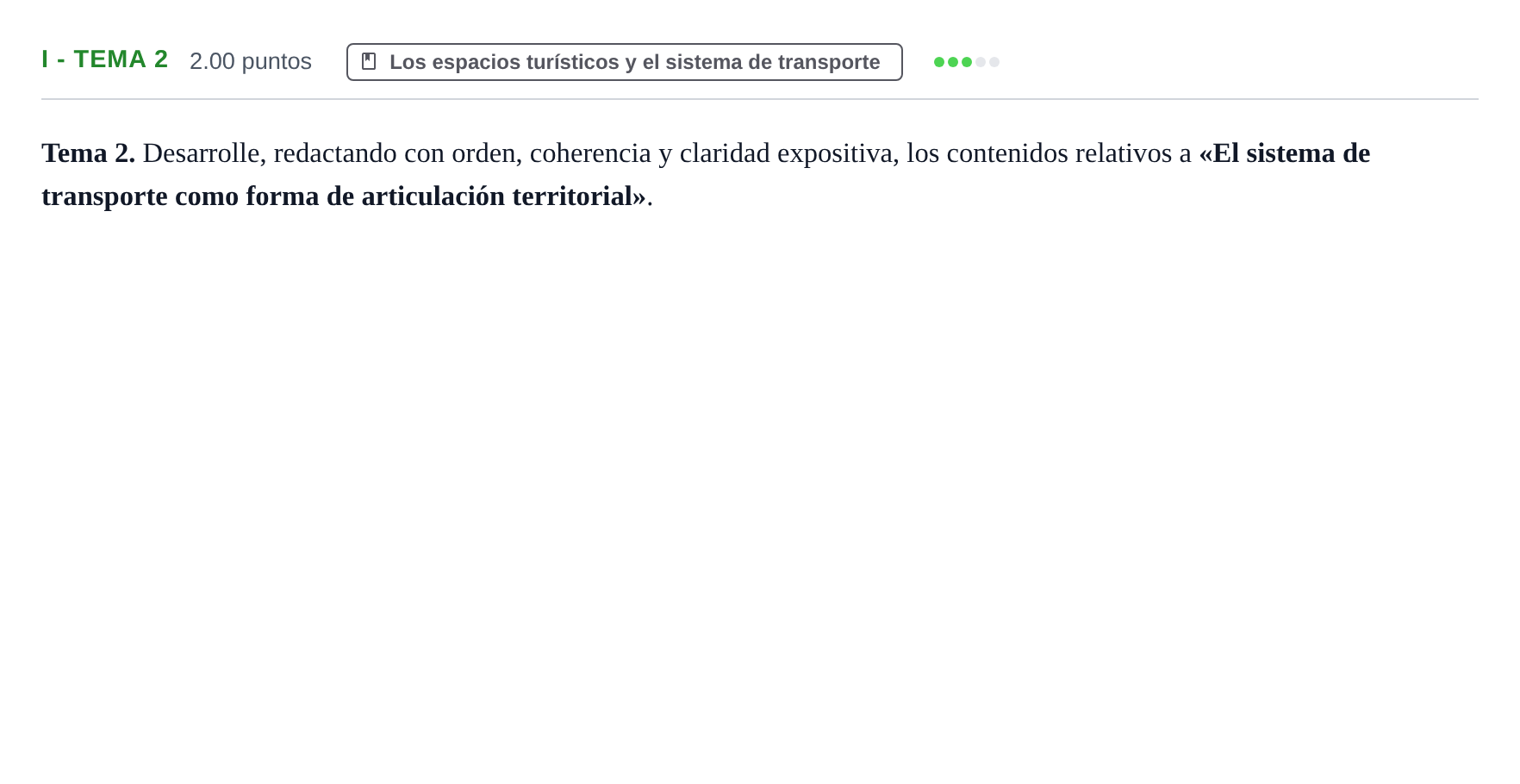 Enunciado: Ejercicio I - Tema 2 · Geografía PAU Castilla y León Extraordinaria 2022