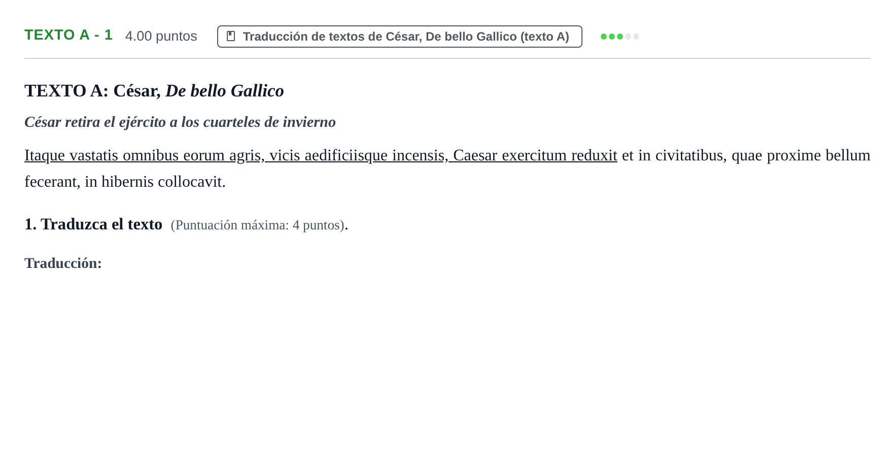 Enunciado: Ejercicio Texto A - 1 · Latín II PAU Castilla y León Ordinaria 2022