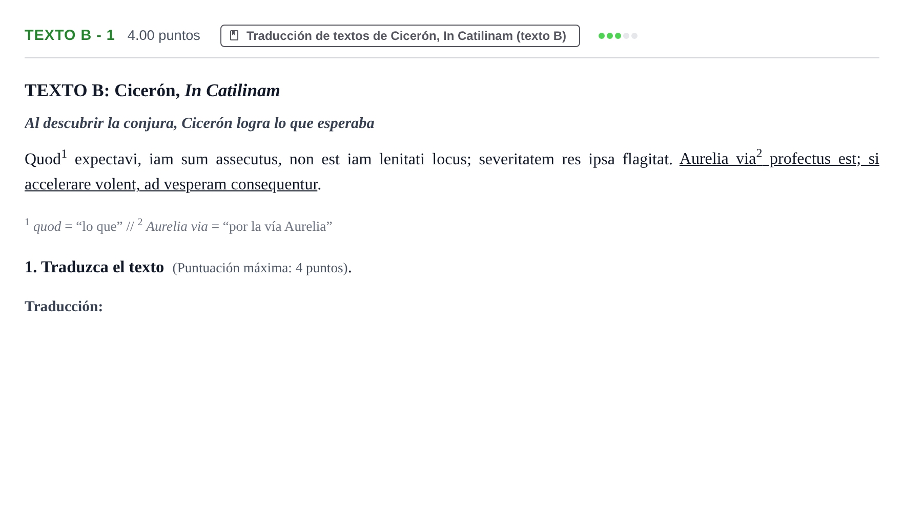 Enunciado: Ejercicio Texto B - 1 · Latín II PAU Castilla y León Ordinaria 2022