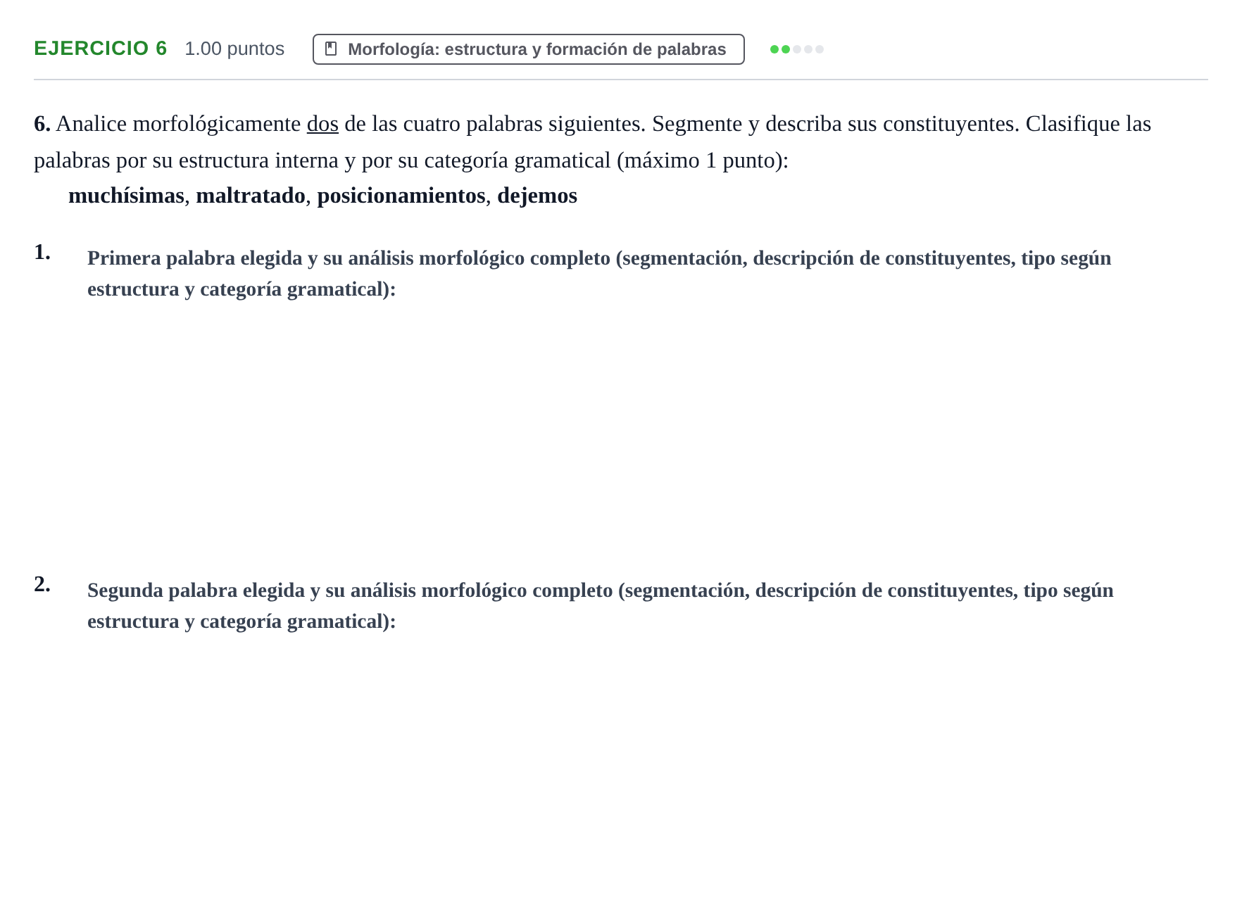 Enunciado: Problema 6 · Lengua Castellana y Literatura II PAU Castilla y León Ordinaria 2022