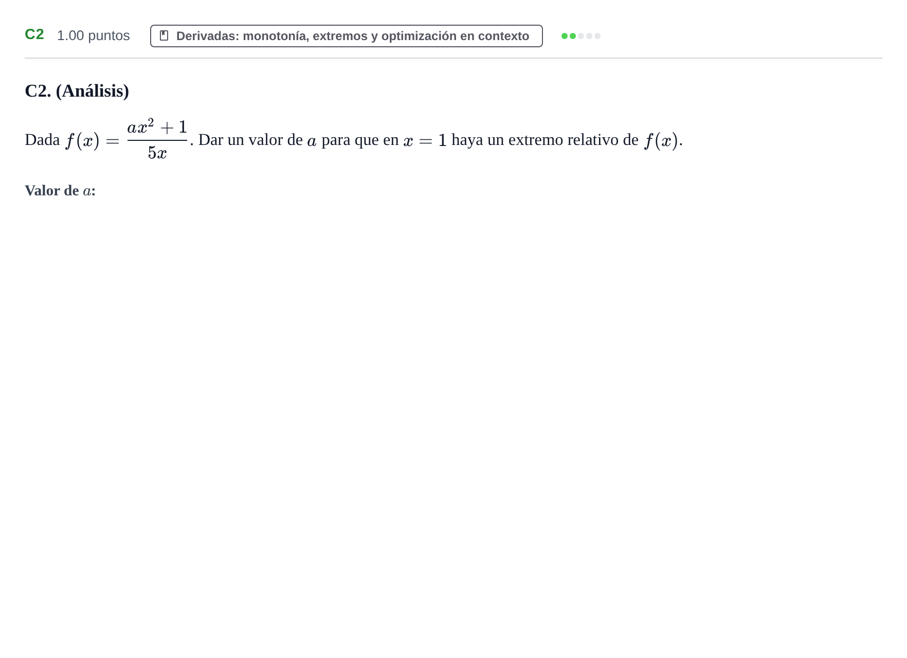 Enunciado: Ejercicio C2 · Matemáticas aplicadas a las Ciencias Sociales II PAU Castilla y León Extraordinaria 2022