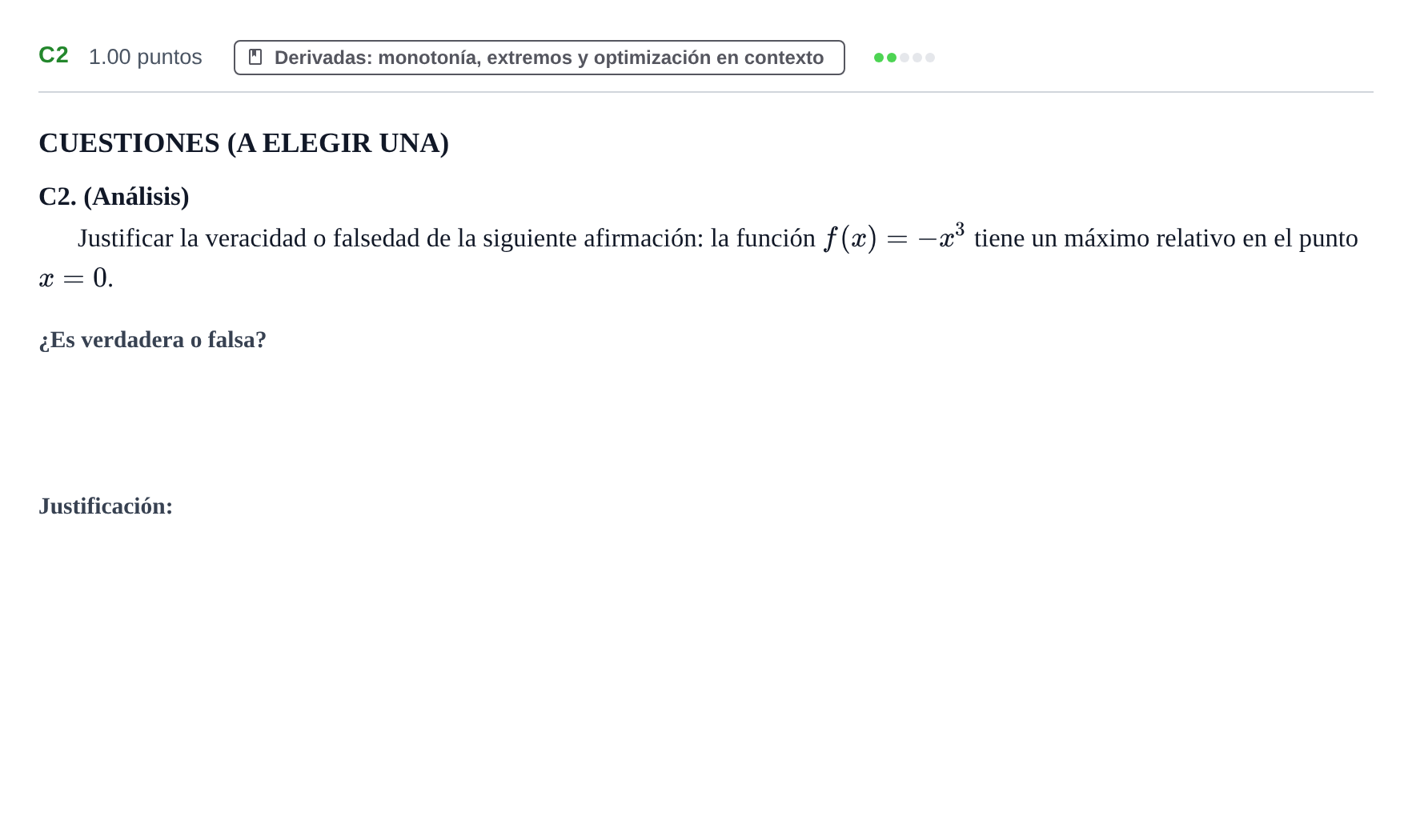 Enunciado: Ejercicio C2 · Matemáticas aplicadas a las Ciencias Sociales II PAU Castilla y León Ordinaria 2022
