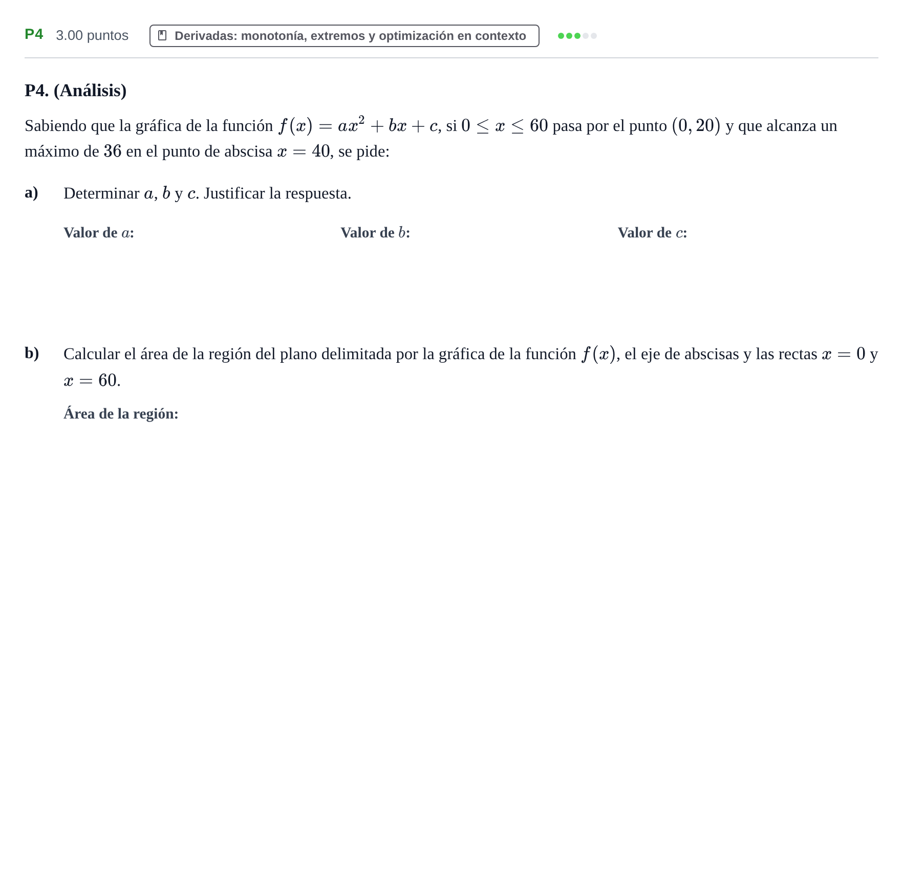 Enunciado: Ejercicio P4 · Matemáticas aplicadas a las Ciencias Sociales II PAU Castilla y León Ordinaria 2022