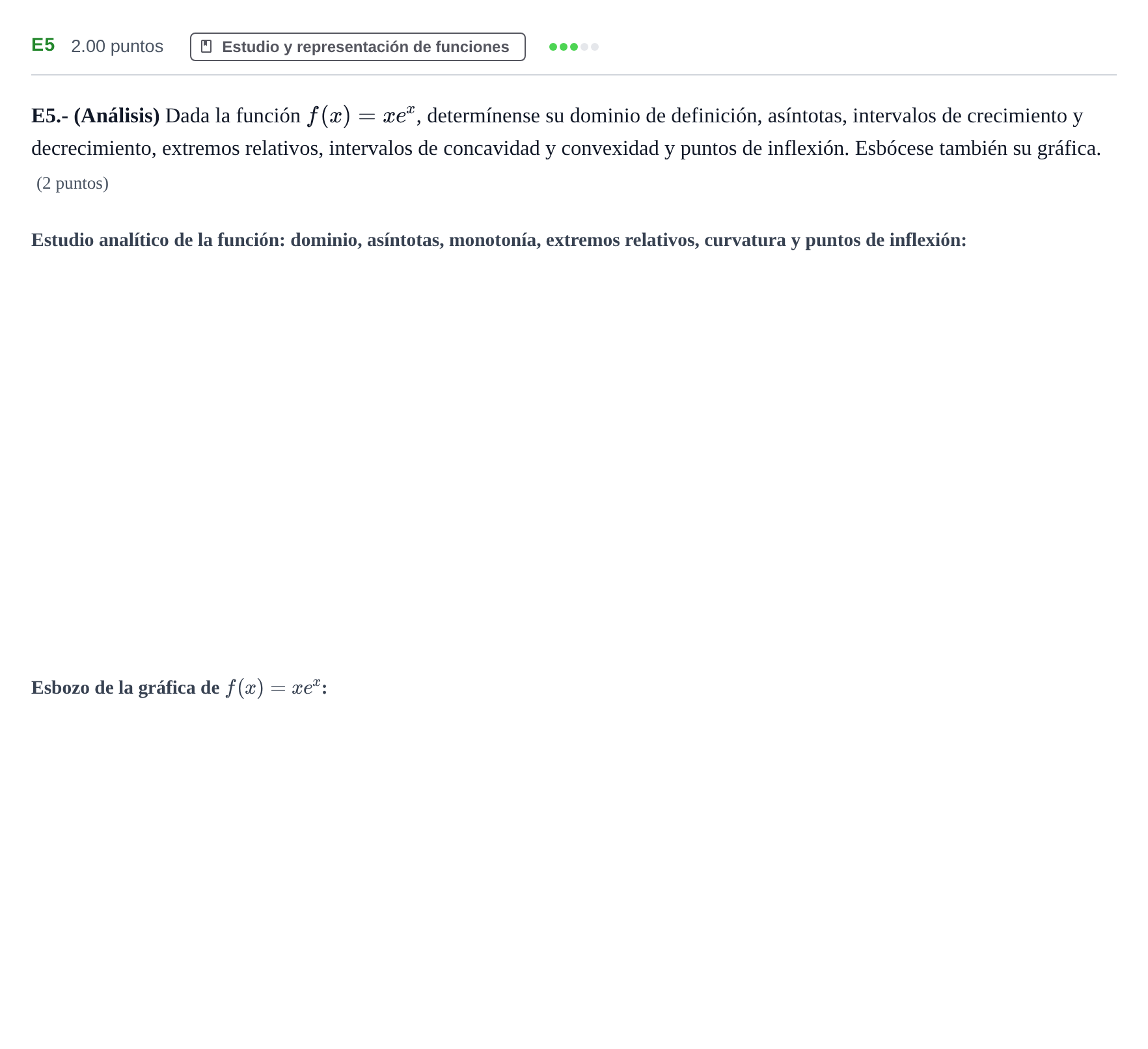 Enunciado: Ejercicio E5 · Matemáticas II PAU Castilla y León Ordinaria 2022
