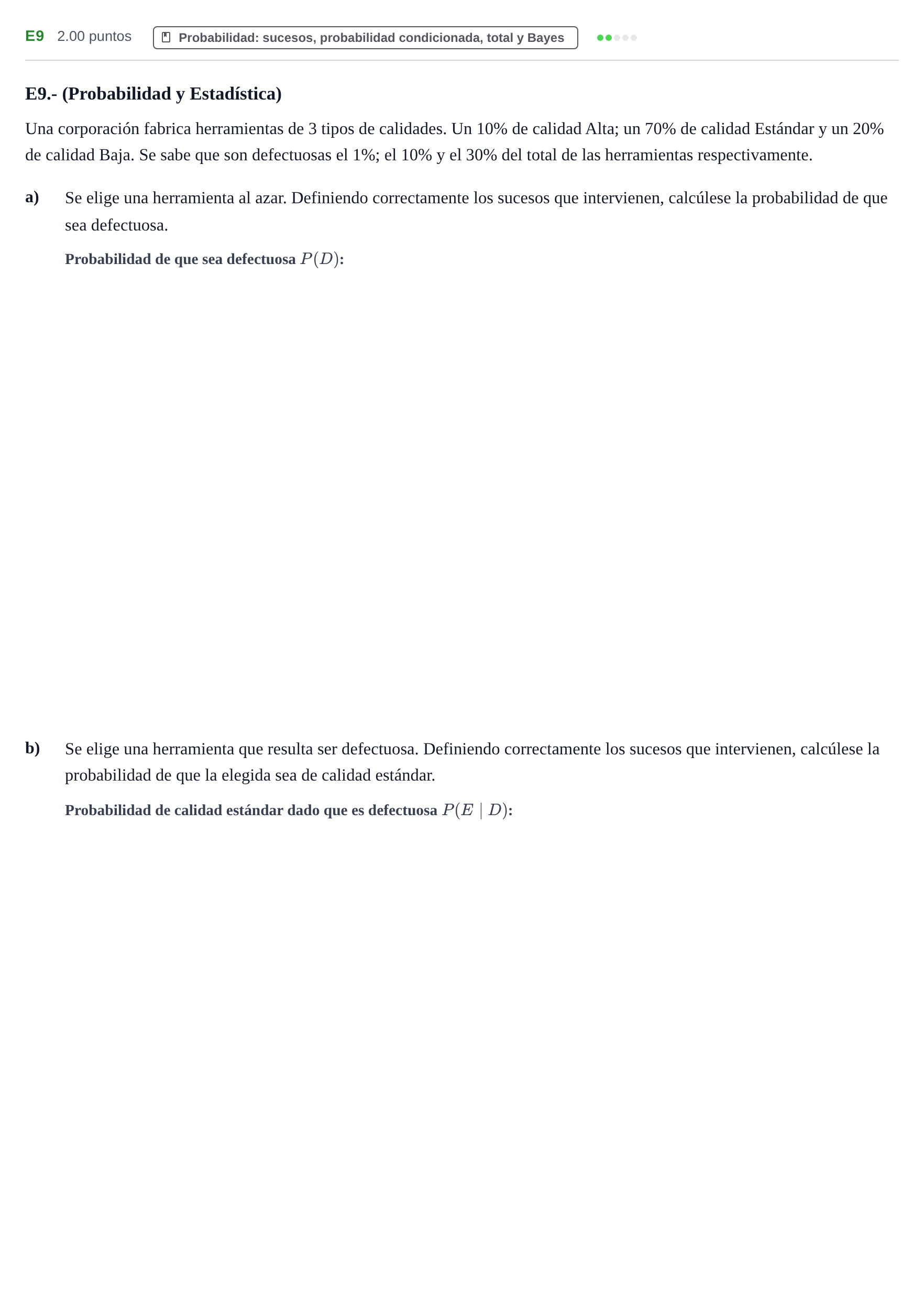 Enunciado: Ejercicio E9 · Matemáticas II PAU Castilla y León Ordinaria 2022