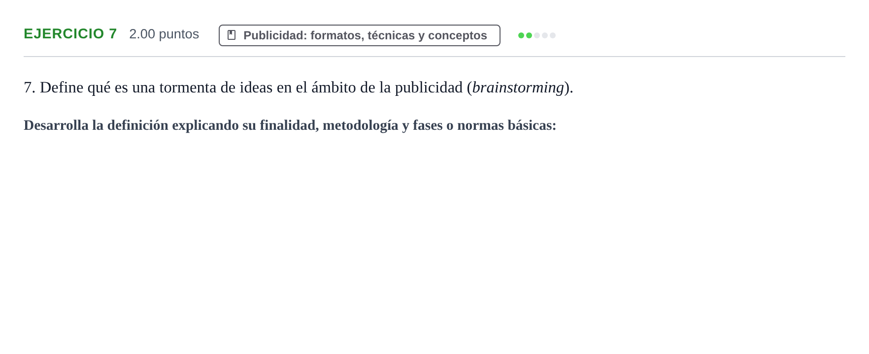 Enunciado: Problema 7 · Cultura Audiovisual II PAU Castilla y León Extraordinaria 2021