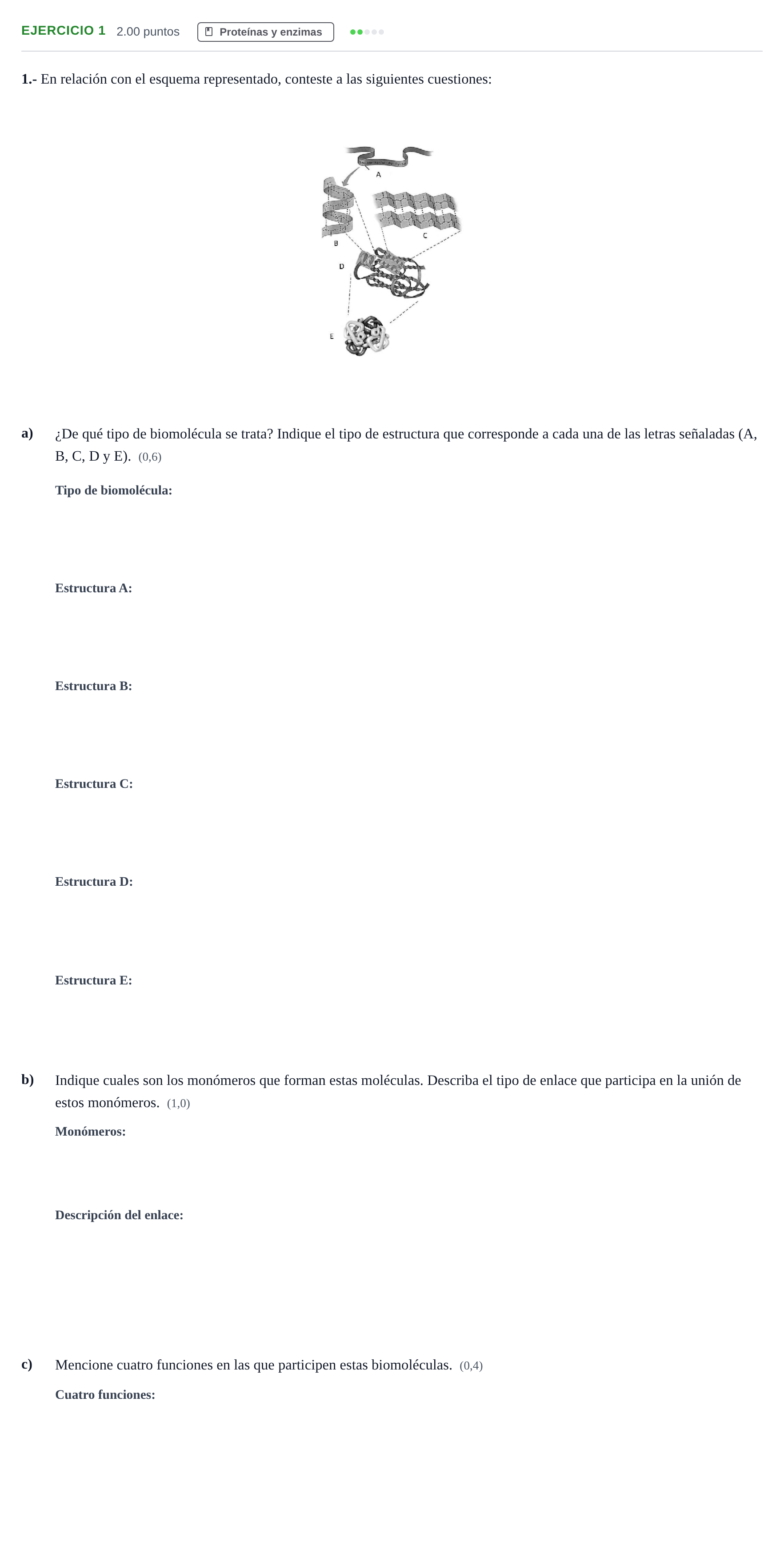 Enunciado: Problema 1 · Biología PAU Castilla y León Ordinaria 2021