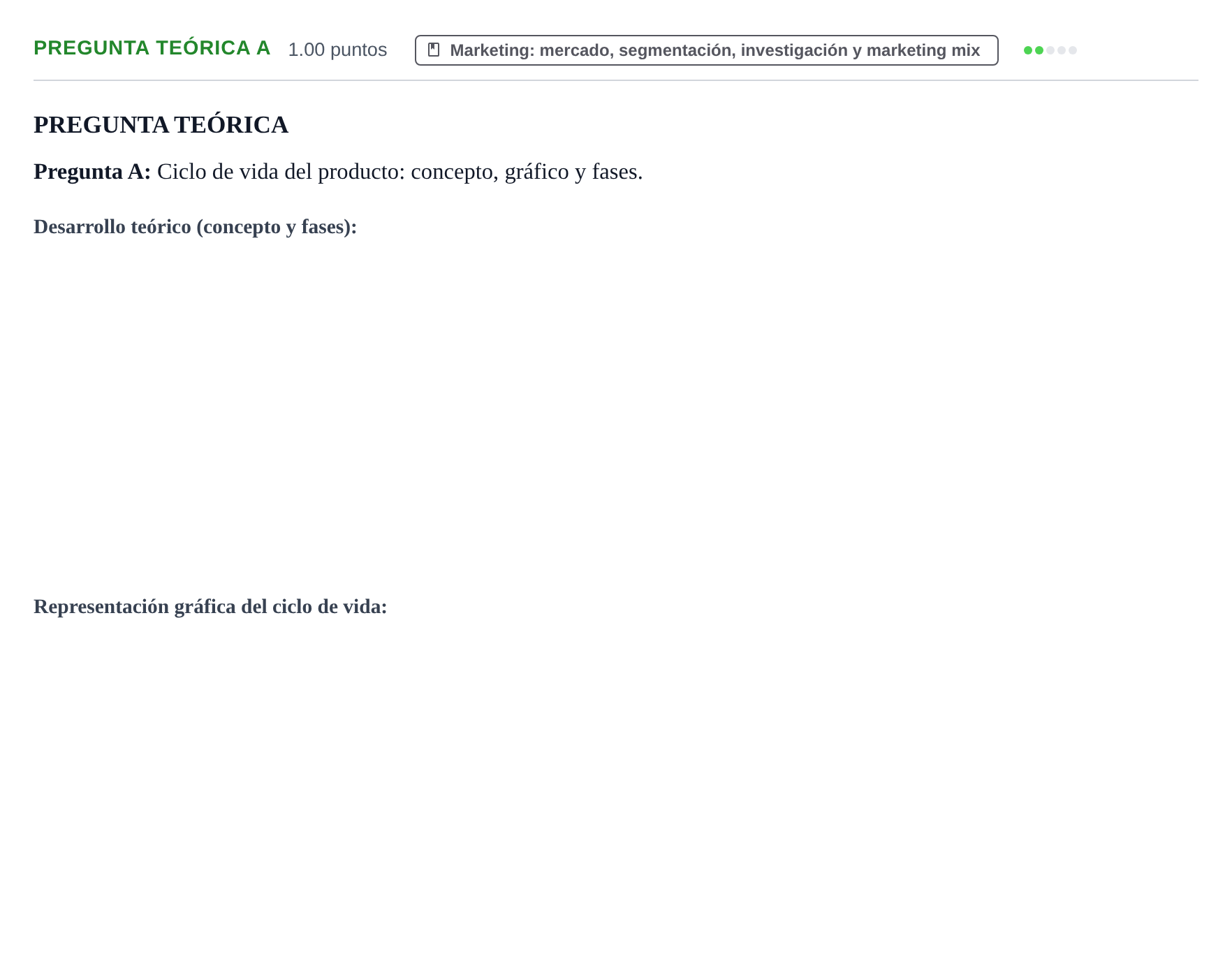 Enunciado: Pregunta Teórica A · Empresa y Diseño de Modelos de Negocio PAU Castilla y León Extraordinaria 2021