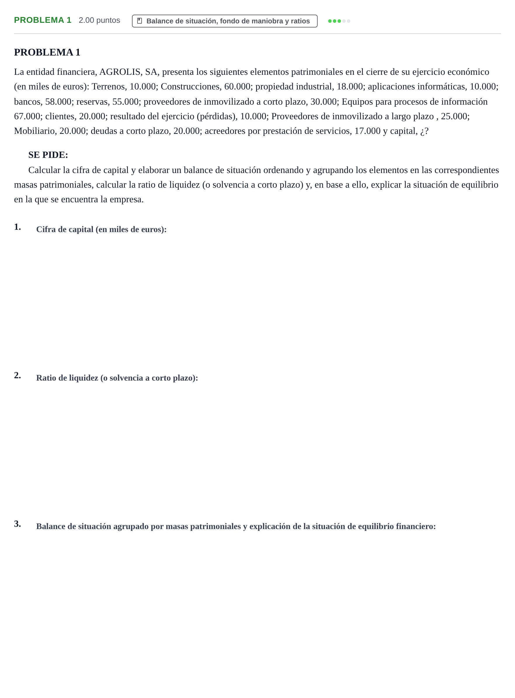 Enunciado: Problema 1 · Empresa y Diseño de Modelos de Negocio PAU Castilla y León Extraordinaria 2021