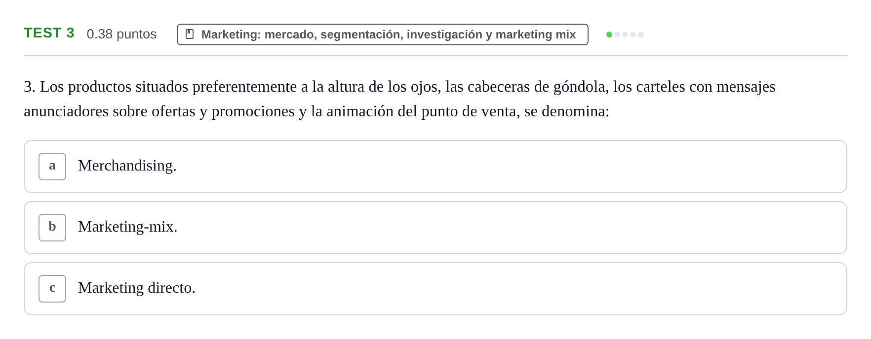 Enunciado: Ejercicio Test 3 · Empresa y Diseño de Modelos de Negocio PAU Castilla y León Ordinaria 2021